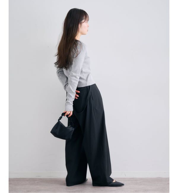 U by SPICK&SPAN「《予約》2WAYトロタックサスペンダーパンツ」|スラックス|