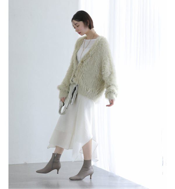  「【洗える】フェザーヤーンカーディガン」|カーディガン|