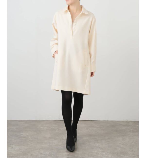  「【洗える】スキッパーチュニックワンピース」|ワンピース|