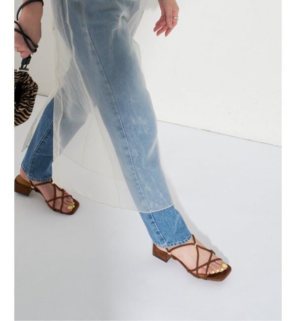  「GRISE3.5cmクロスメタルストリングサンダル」|サンダル|