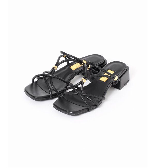  「GRISE3.5cmクロスメタルストリングサンダル」|サンダル|