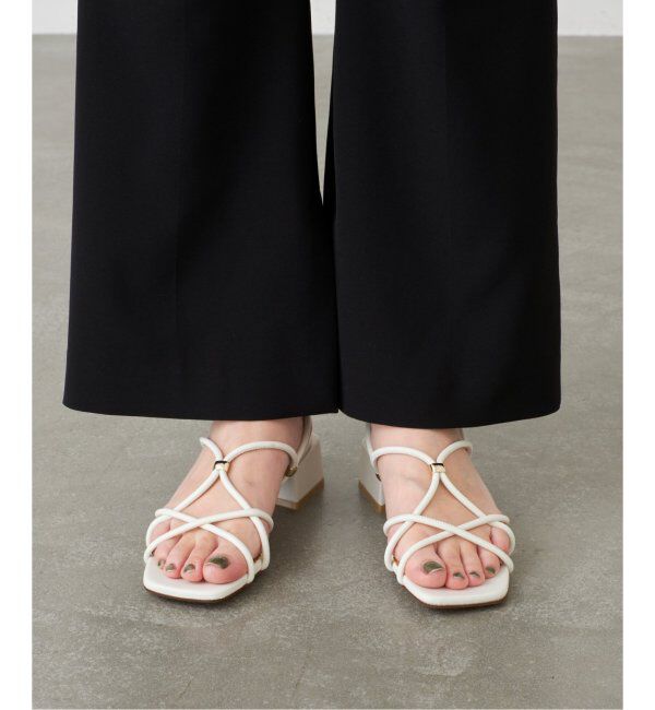  「GRISE3.5cmクロスメタルストリングサンダル」|サンダル|