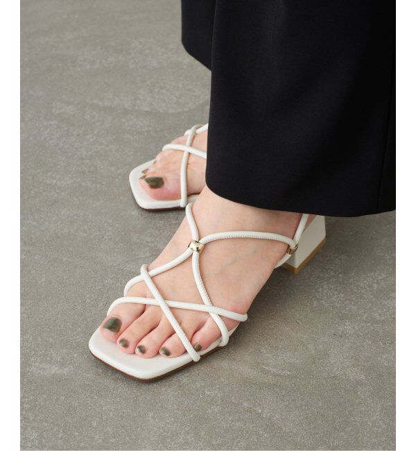  「GRISE3.5cmクロスメタルストリングサンダル」|サンダル|