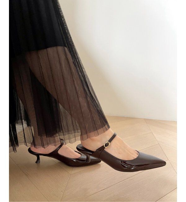  「4.5cmポインテッドストラップミュール」|パンプス|