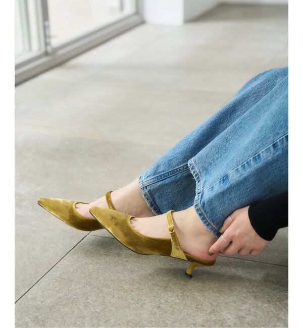  「4.5cmポインテッドストラップミュール」|パンプス|