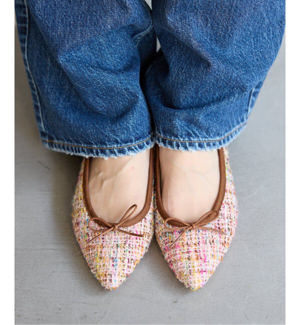  「《予約》ポインテッドツイードバレエ」|バレエシューズ|