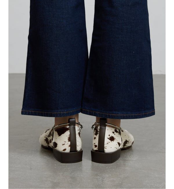 GRISE「《予約》GRISEレザースクエアクロスシームアンクルフラット」|その他|