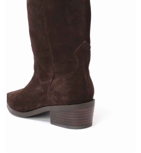  「《追加》3.5cmレザーウエスタンブーツ」|ロングブーツ|