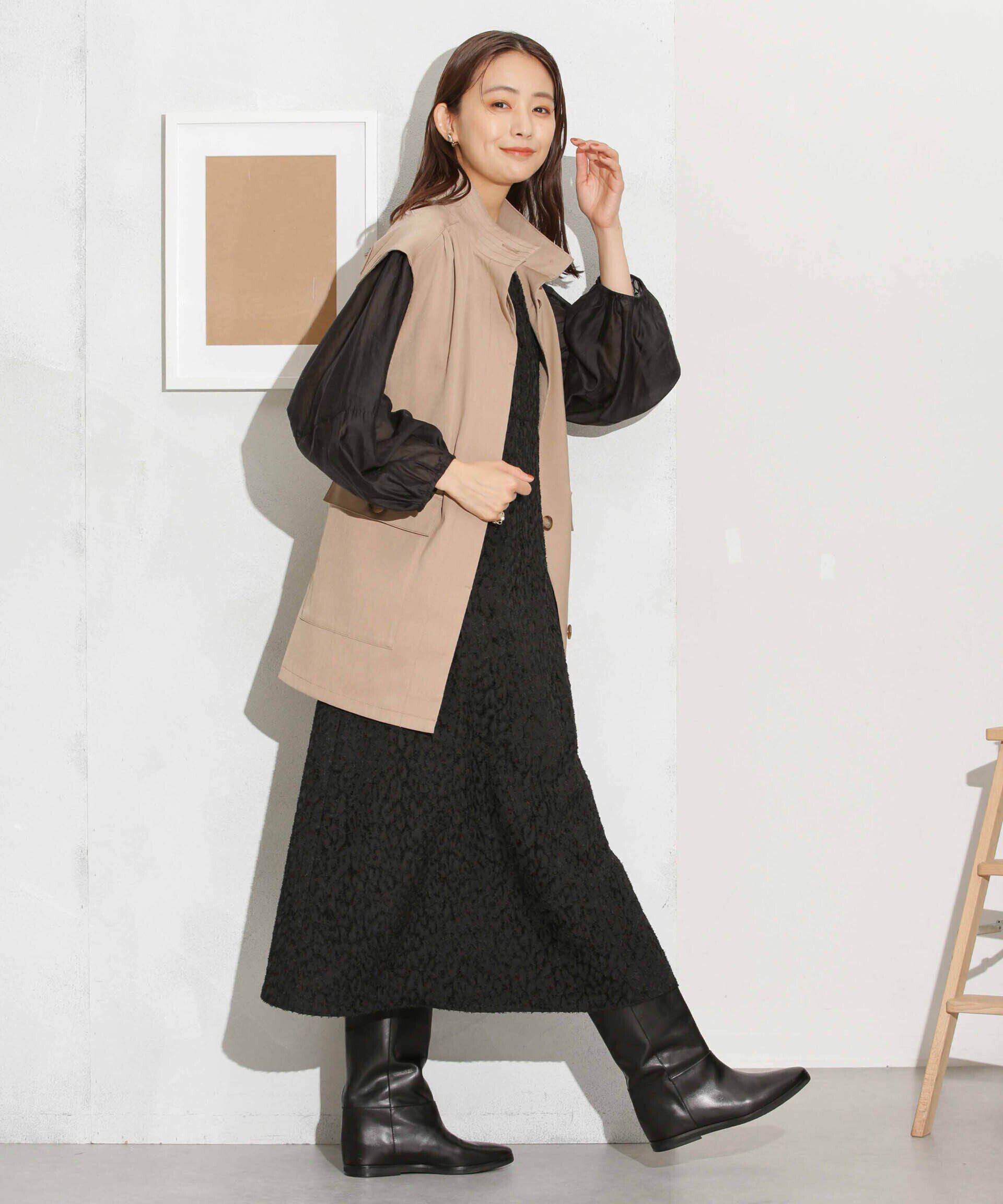 nano･universe「カットジャカード切替ワンピース」|ワンピース|