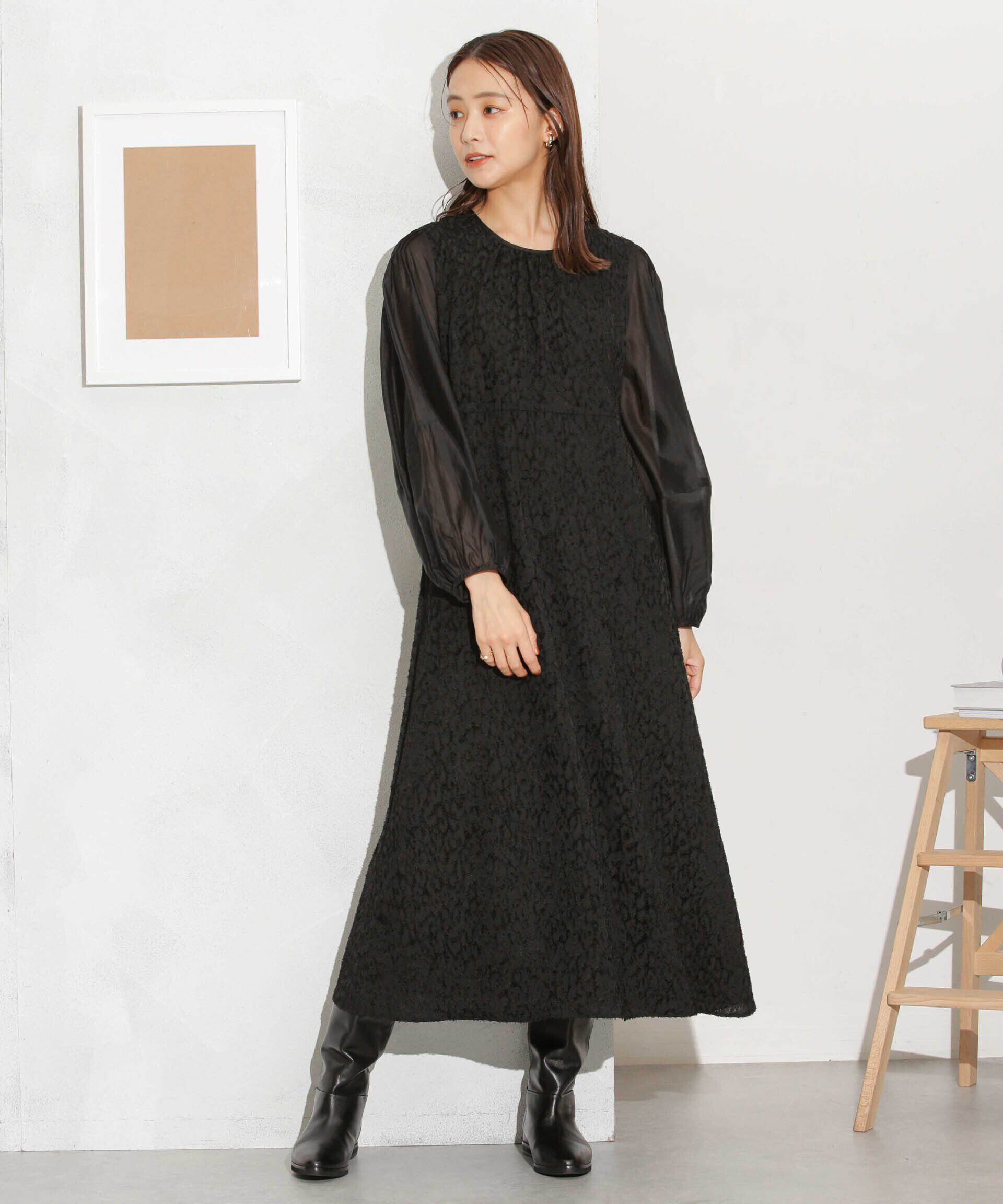 nano･universe「カットジャカード切替ワンピース」|ワンピース|