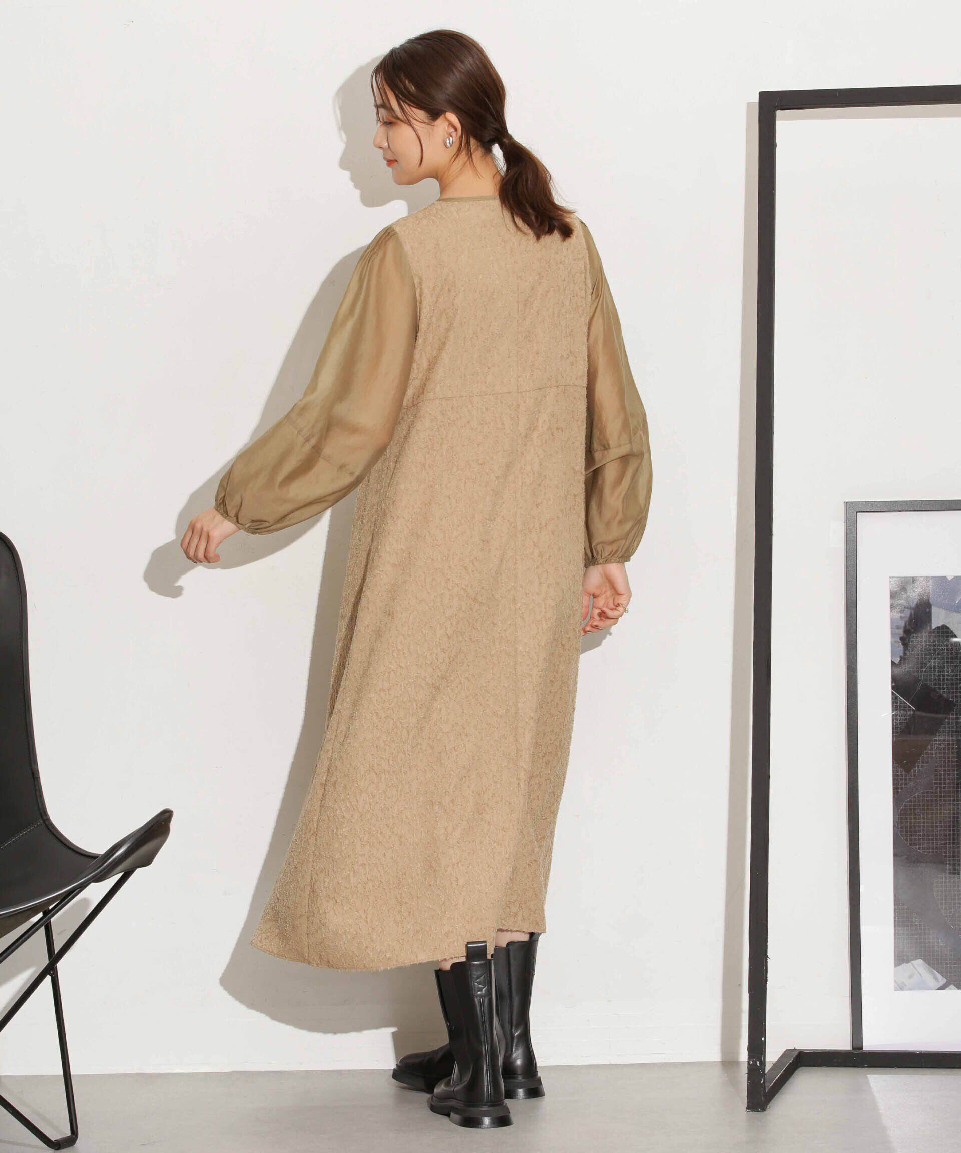 nano･universe「カットジャカード切替ワンピース」|ワンピース|