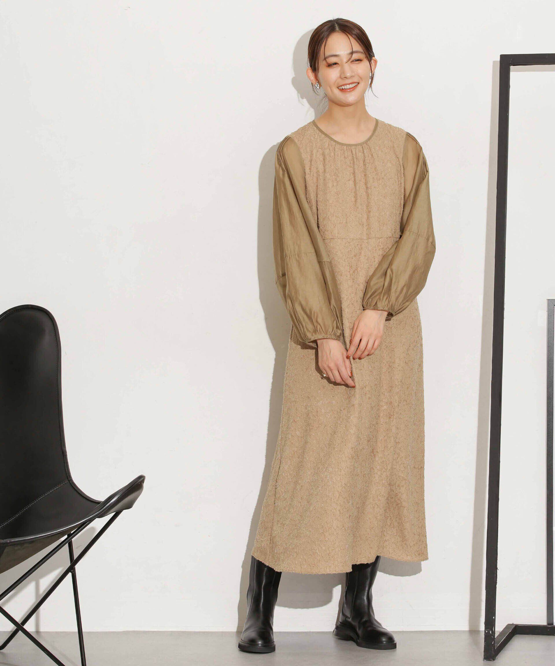 nano･universe「カットジャカード切替ワンピース」|ワンピース|