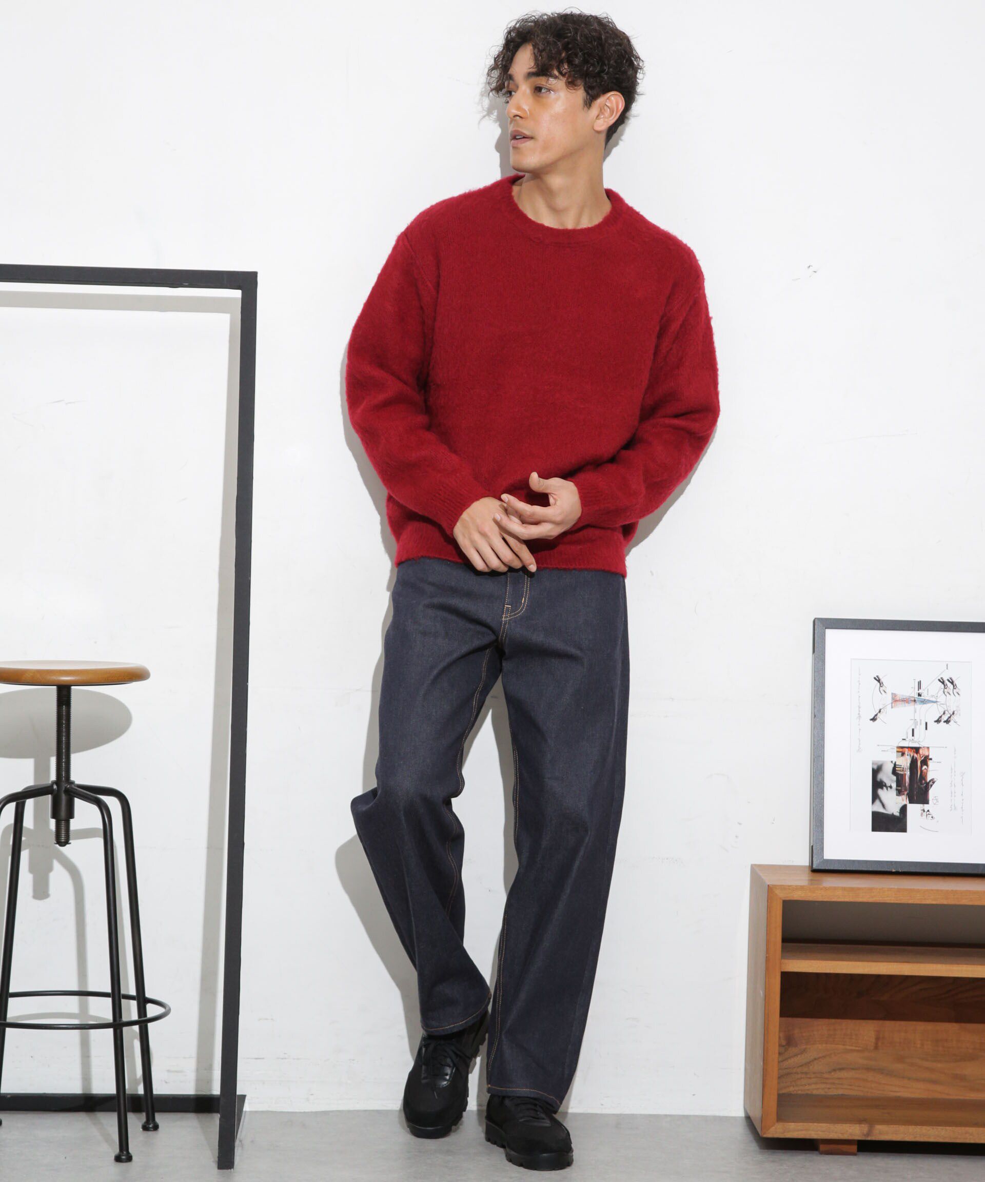 nano･universe「モヘアライクカラーニット」|ニット・セーター|