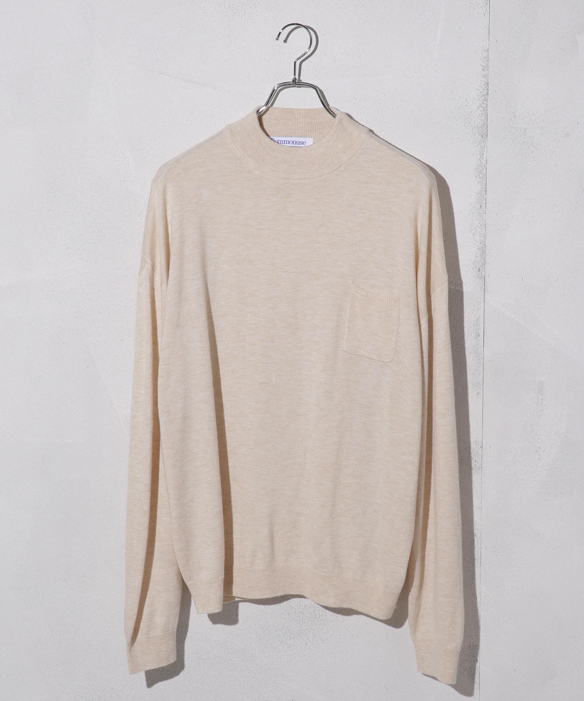 nano･universe「WEB限定/「Commonuse」クルーネックポケットニット」|ニット・セーター|