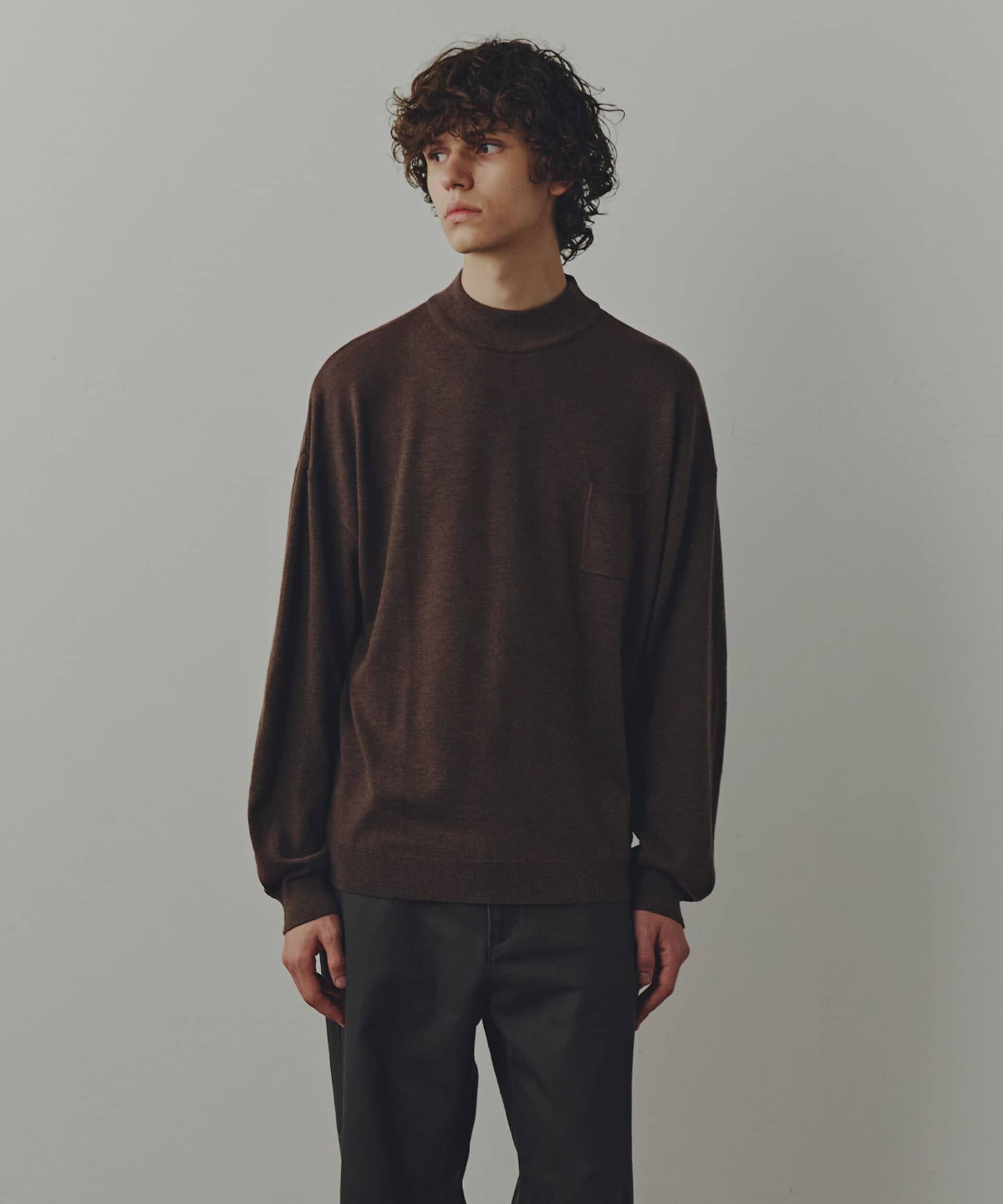 nano･universe「WEB限定/「Commonuse」クルーネックポケットニット」|ニット・セーター|