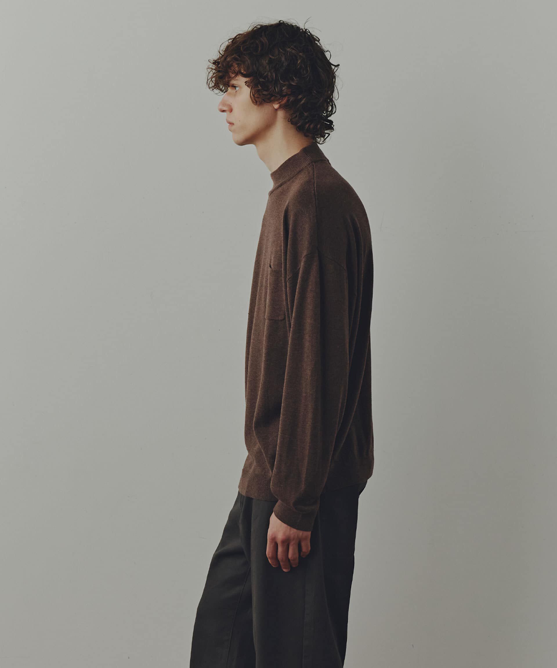 nano･universe「WEB限定/「Commonuse」クルーネックポケットニット」|ニット・セーター|