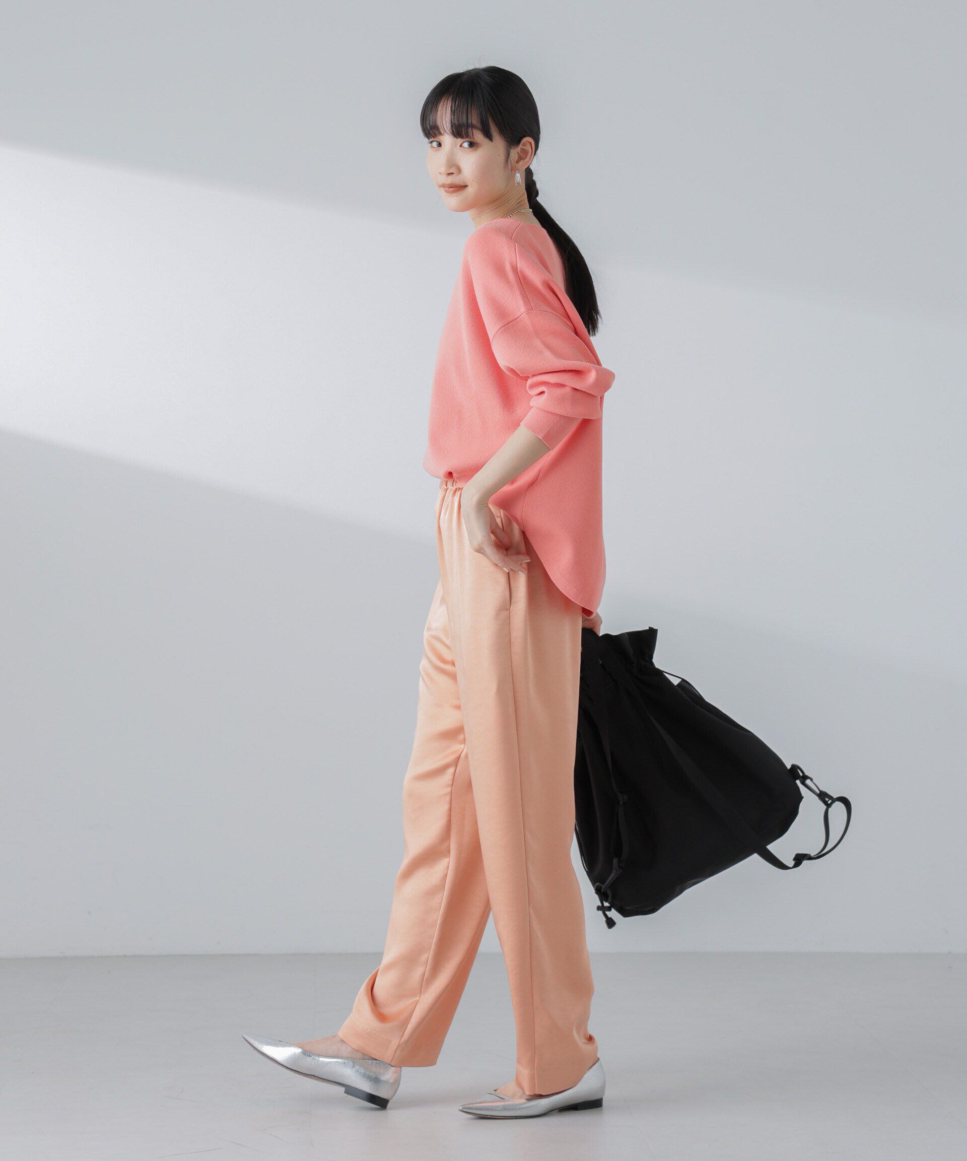 nano･universe「サテンセミワイドイージーパンツ」|その他|