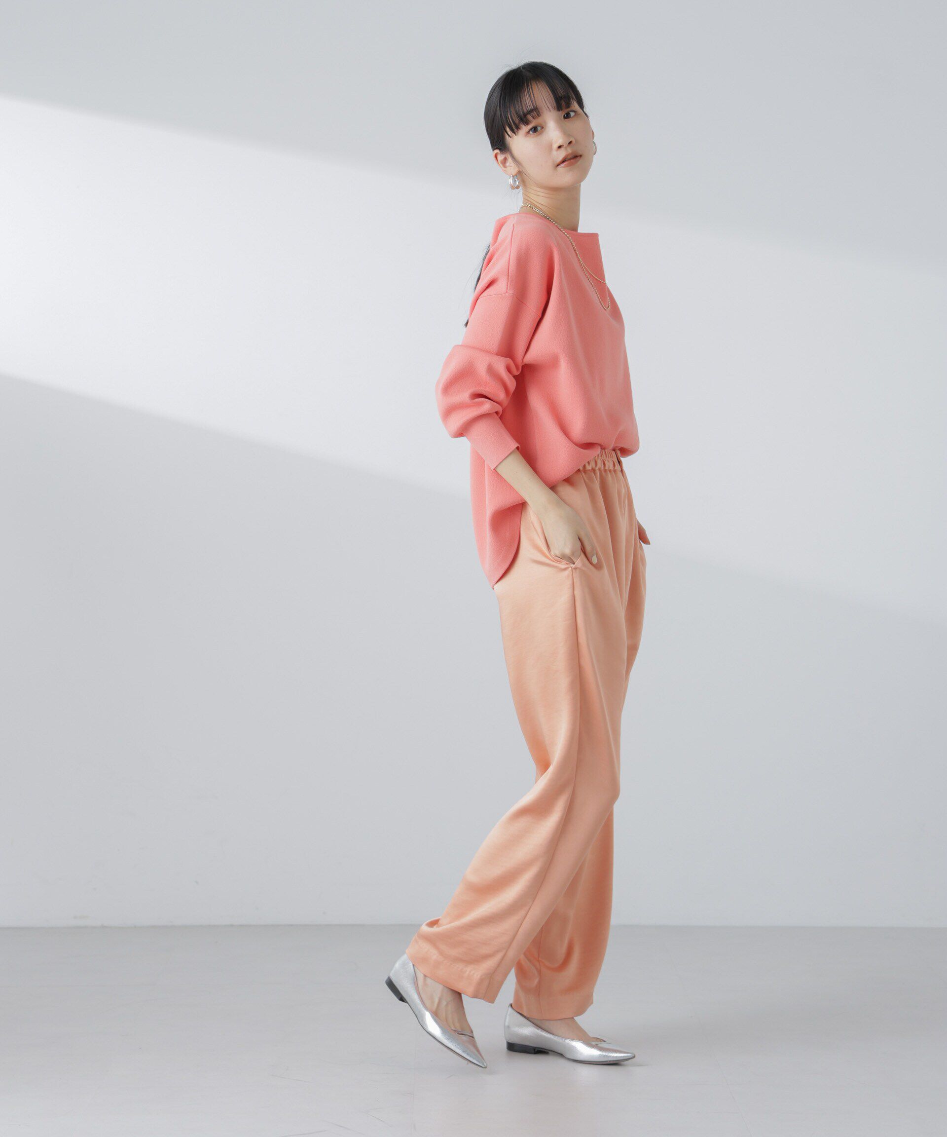 nano･universe「サテンセミワイドイージーパンツ」|その他|