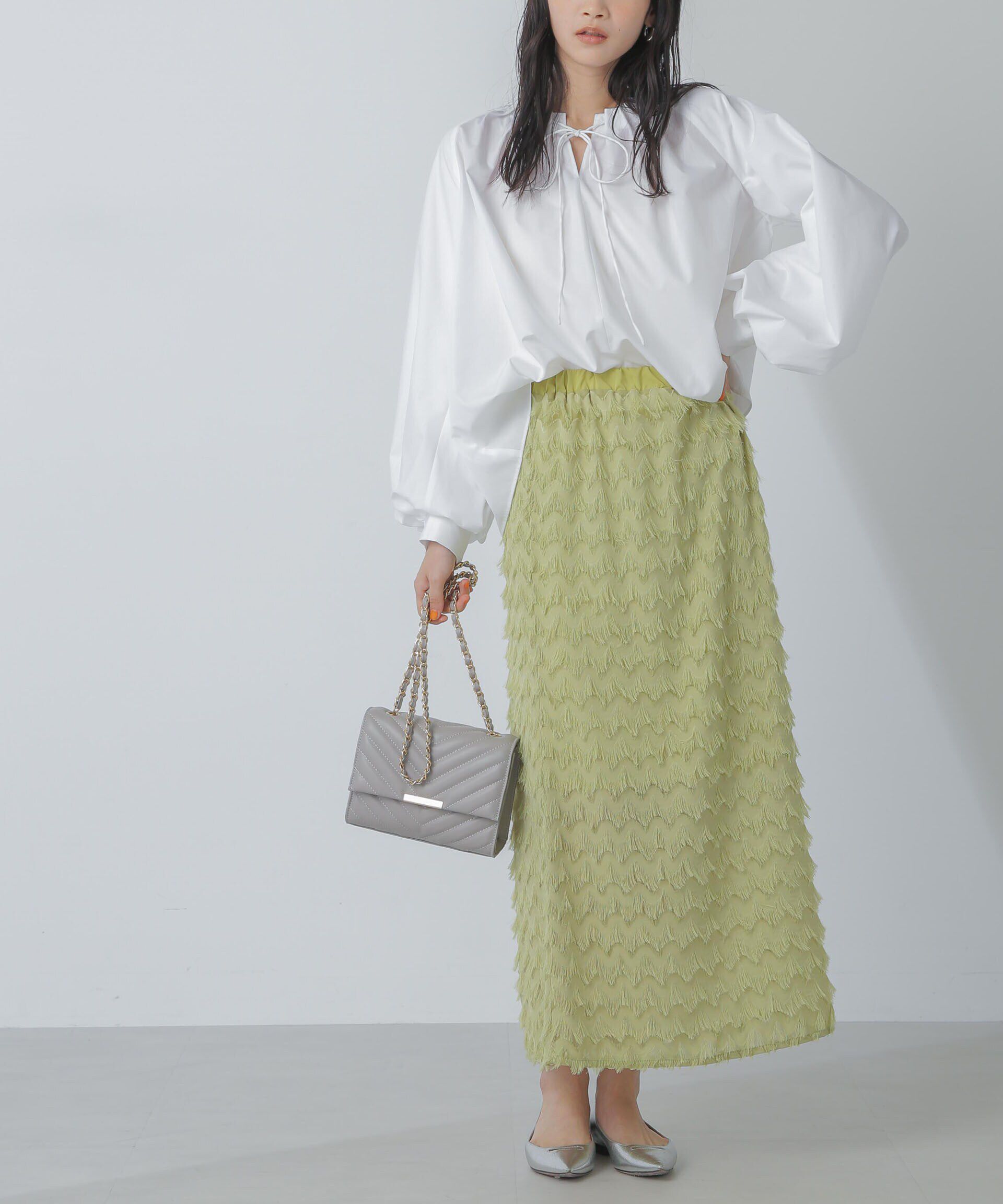 nano･universe「シャギーナロースカート」|スカート|