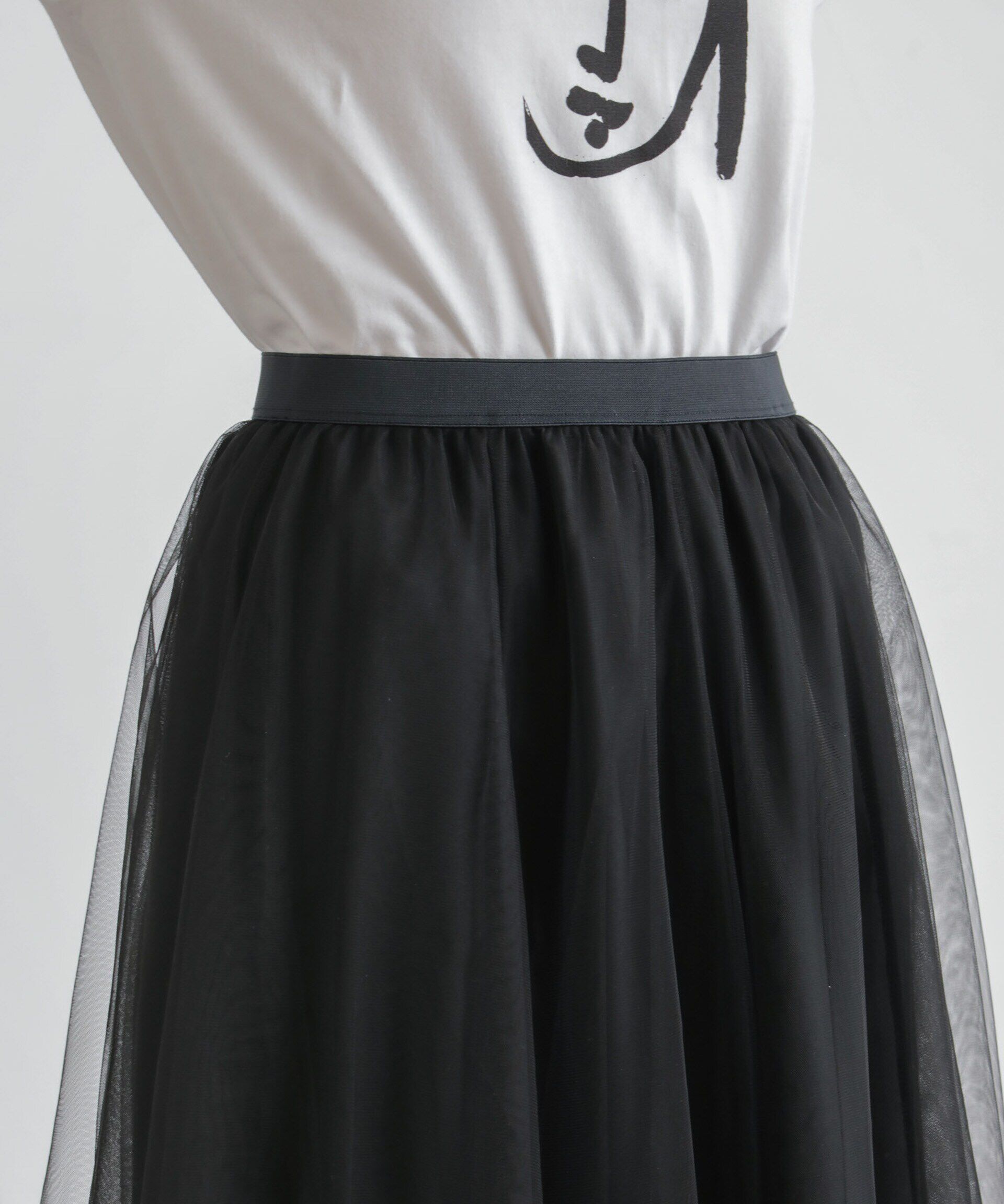 nano･universe「2wayレイヤードチュールスカート」|スカート|