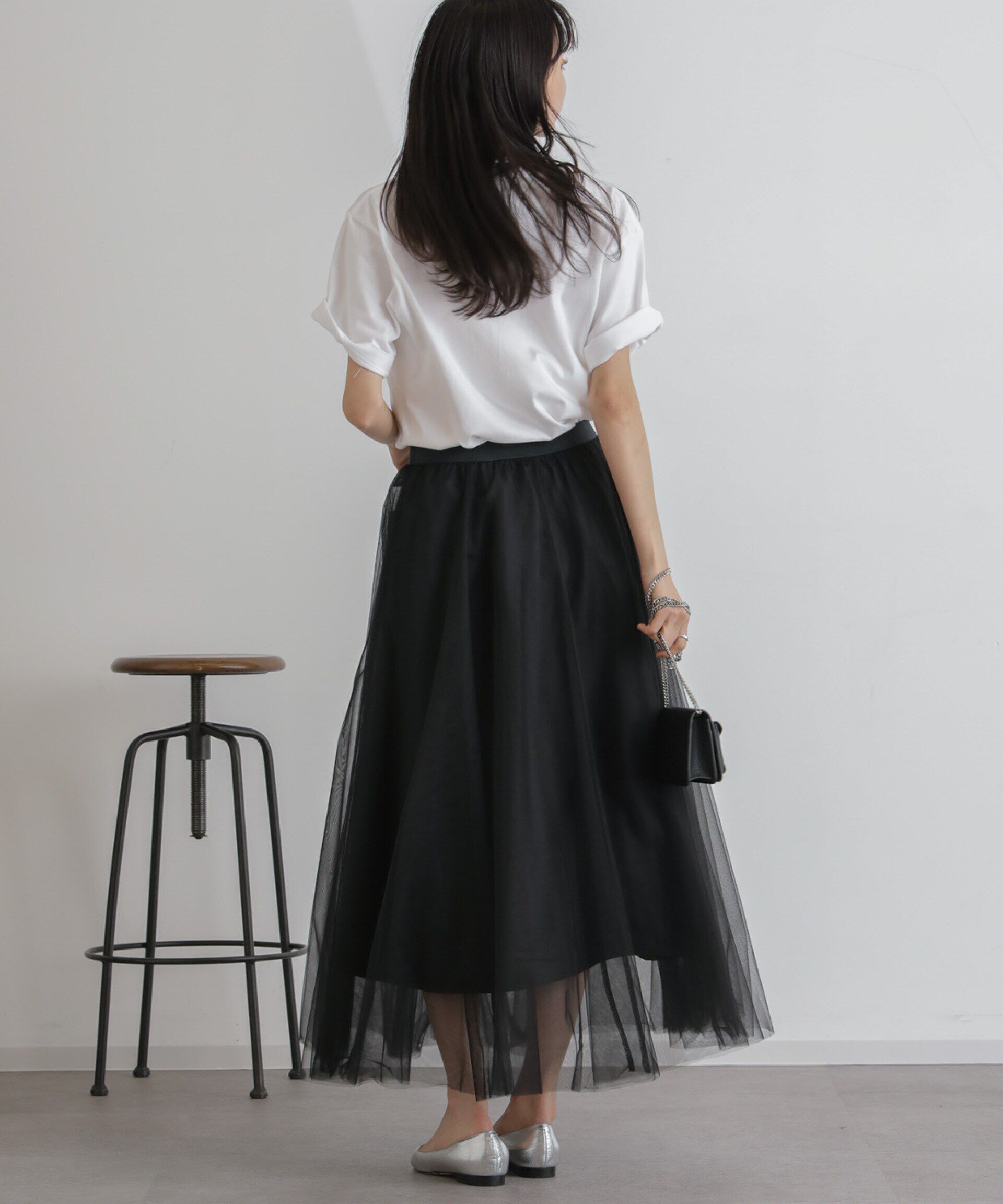 nano･universe「2wayレイヤードチュールスカート」|スカート|