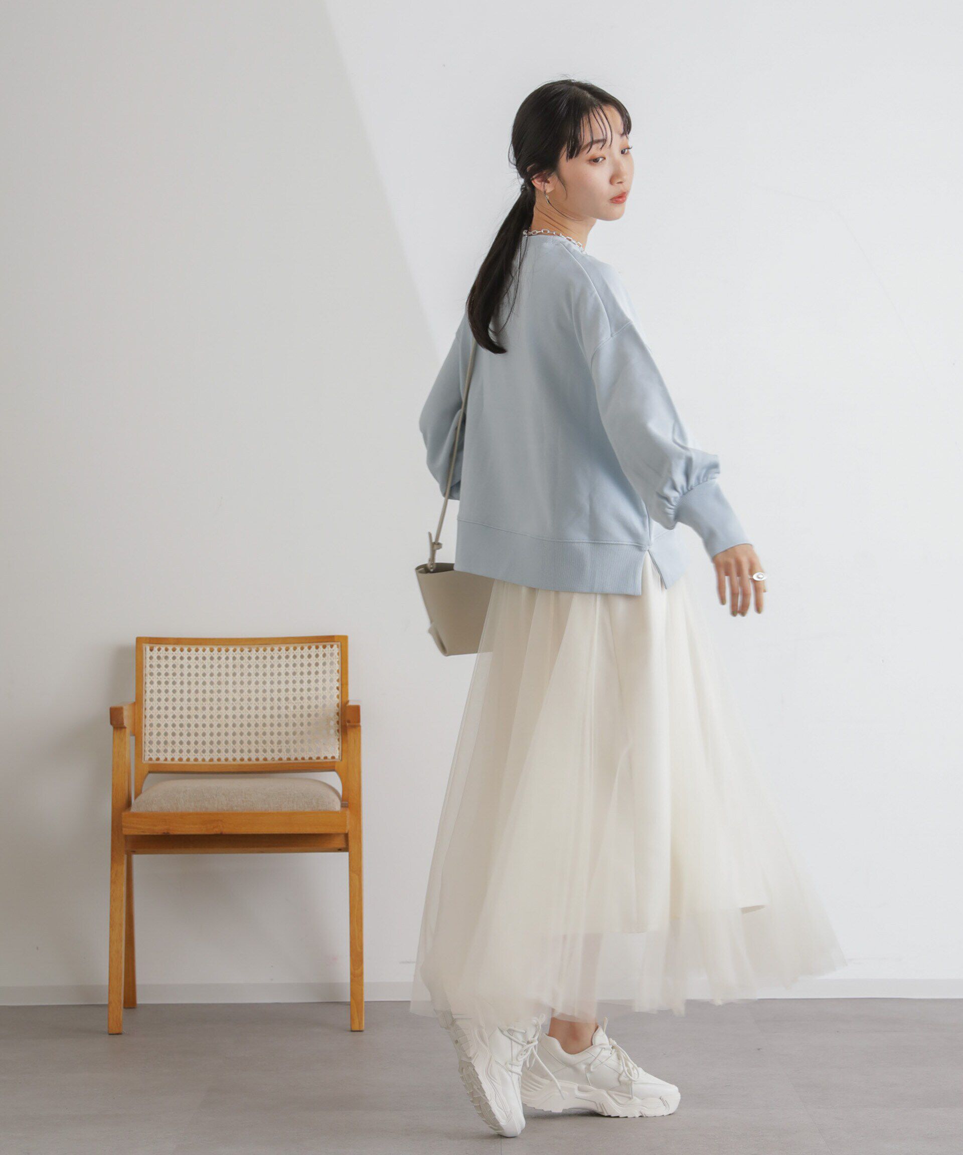 nano･universe「2wayレイヤードチュールスカート」|スカート|