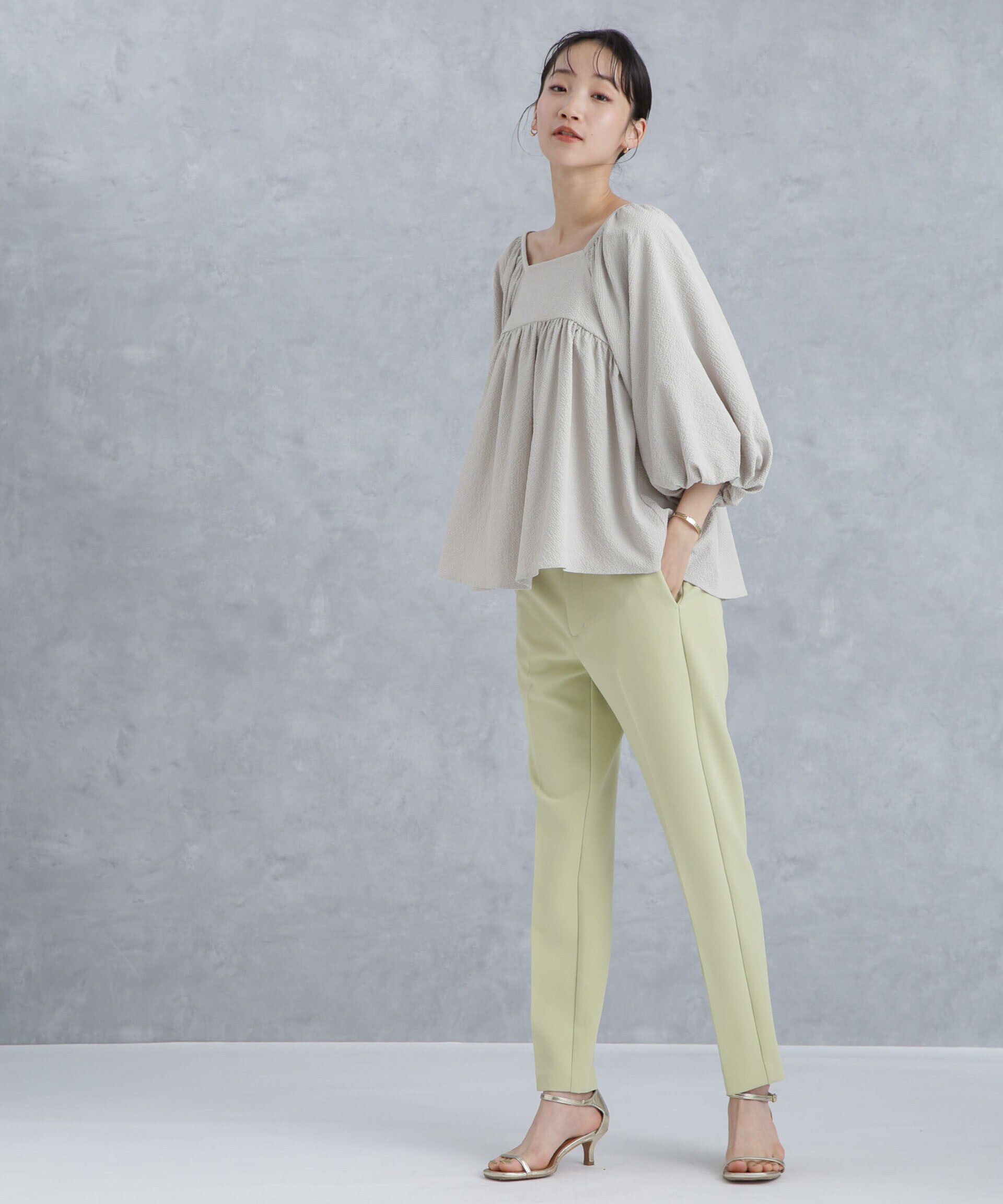 nano･universe「マイクロサッカーバックリボンブラウス」|シャツ・ブラウス|