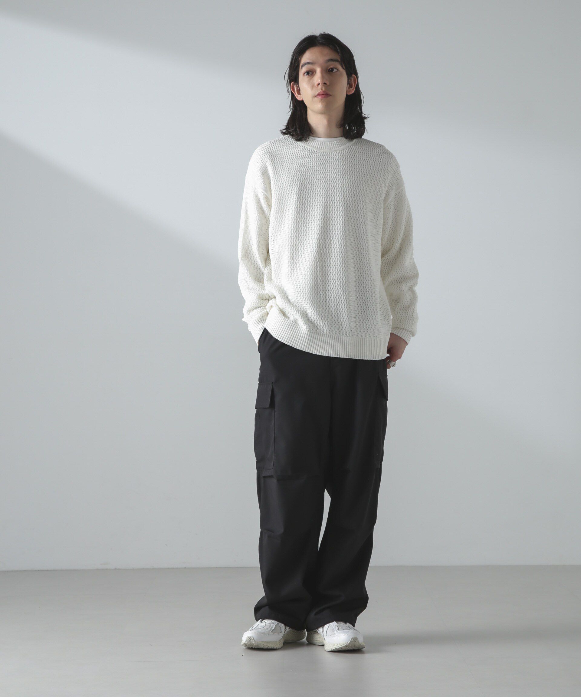 nano･universe「ギマアイレットボクシーニットプルオーバー」|ニット・セーター|