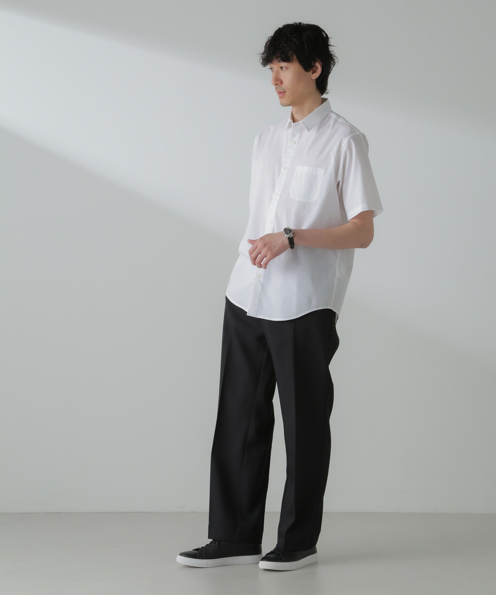 nano･universe「「ICE FLOW LINEN」レギュラーカラーシャツ 半袖」|シャツ・ブラウス|