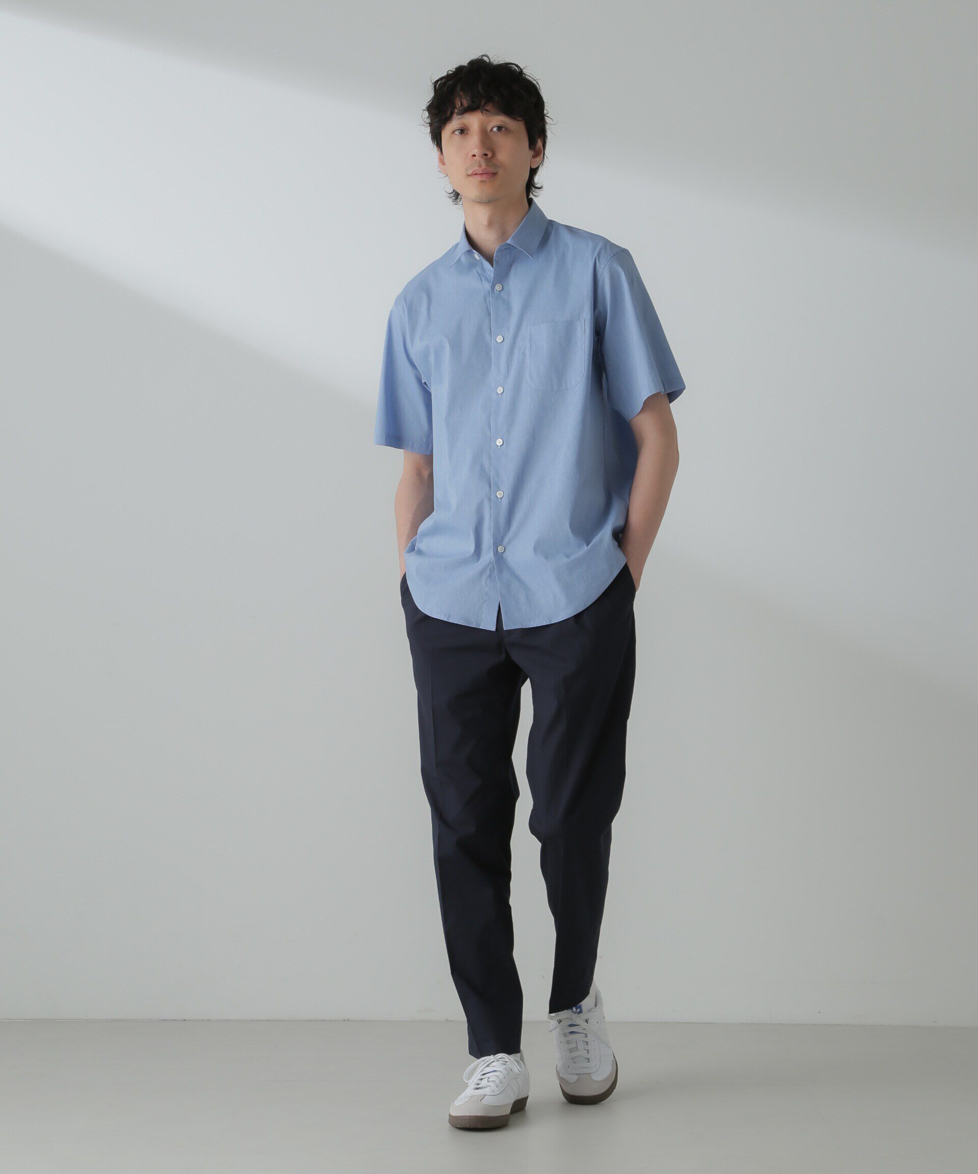 nano･universe「「ICE FLOW LINEN」レギュラーカラーシャツ 半袖」|シャツ・ブラウス|