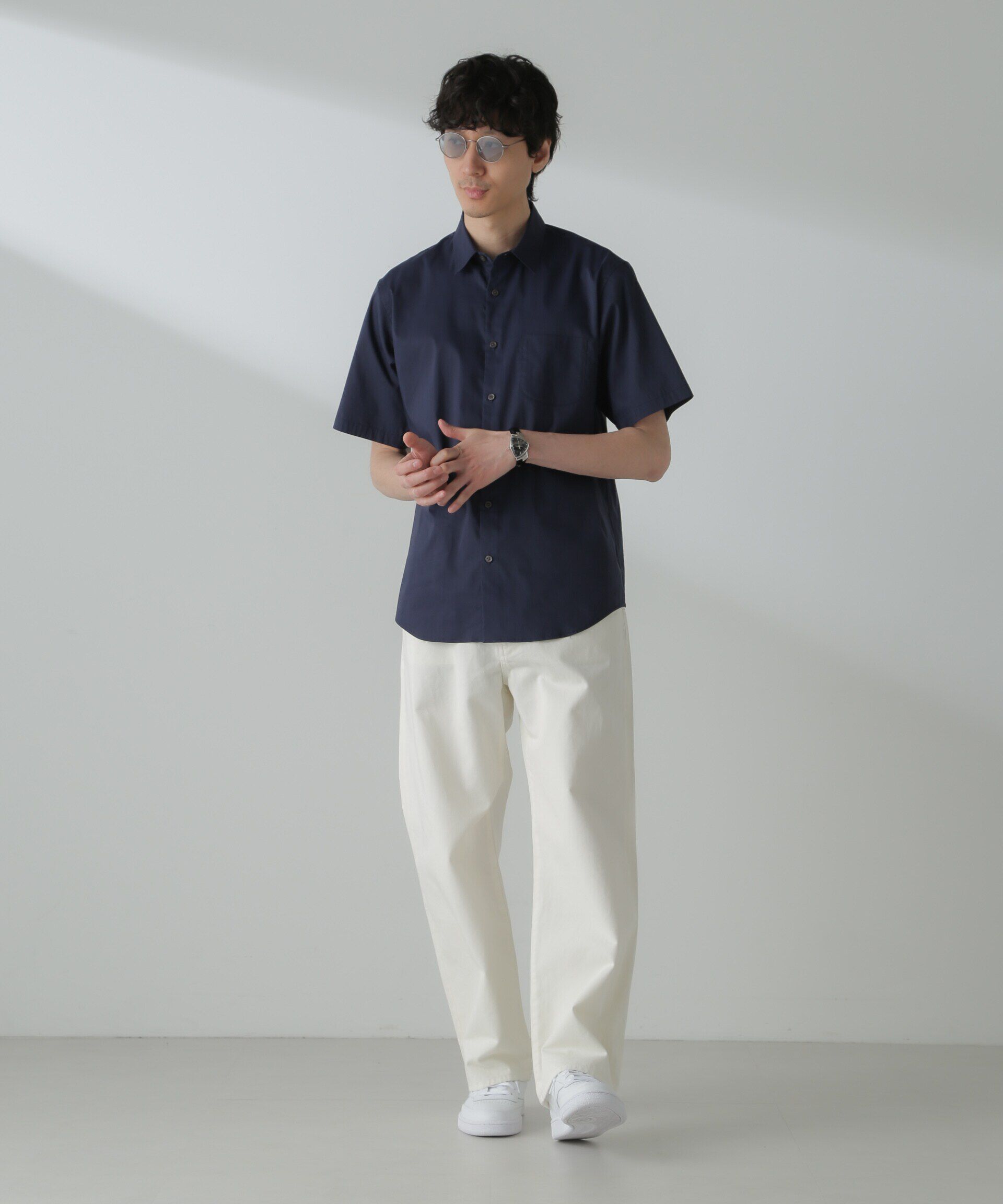 nano･universe「「ICE FLOW LINEN」レギュラーカラーシャツ 半袖」|シャツ・ブラウス|
