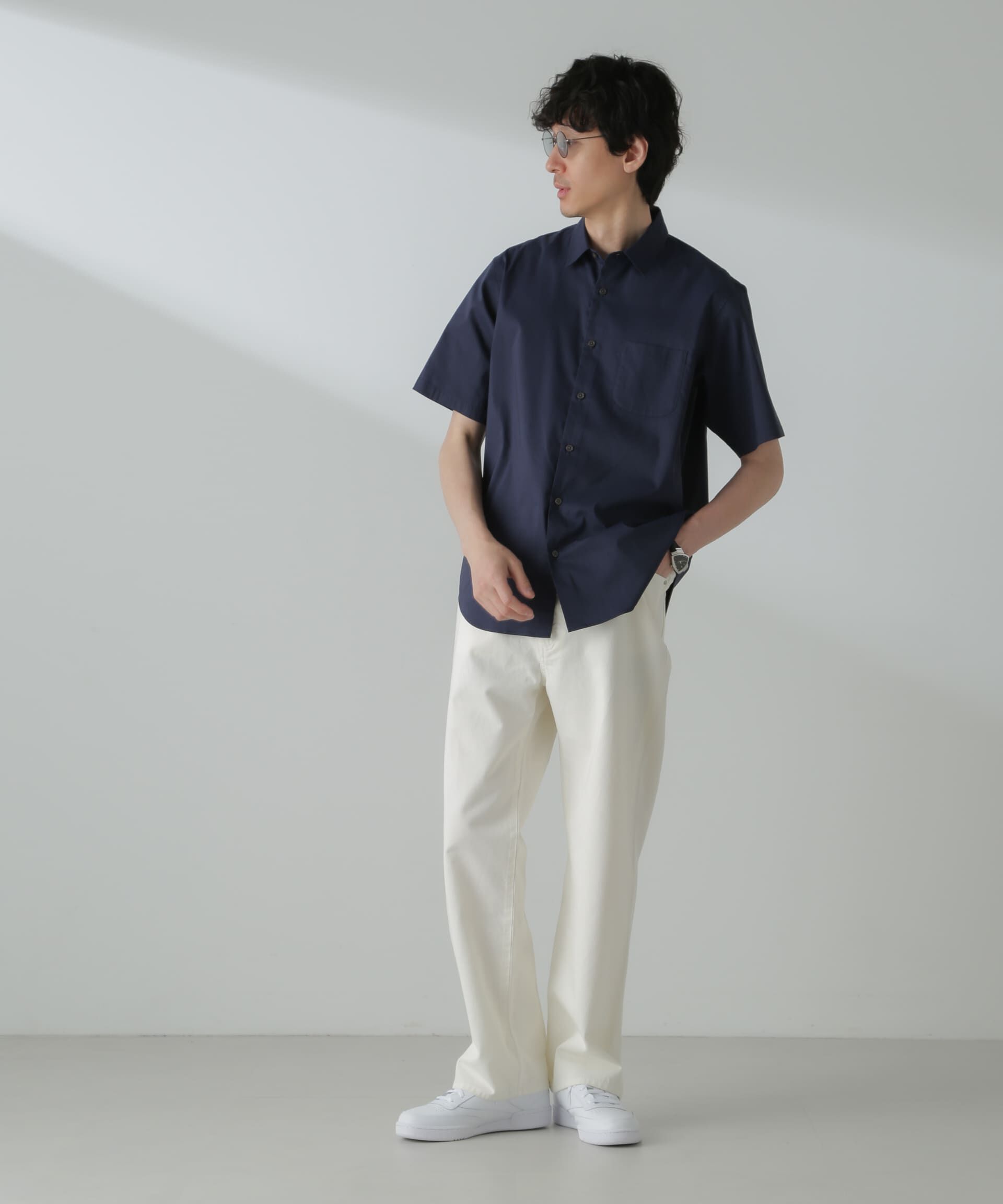 nano･universe「「ICE FLOW LINEN」レギュラーカラーシャツ 半袖」|シャツ・ブラウス|