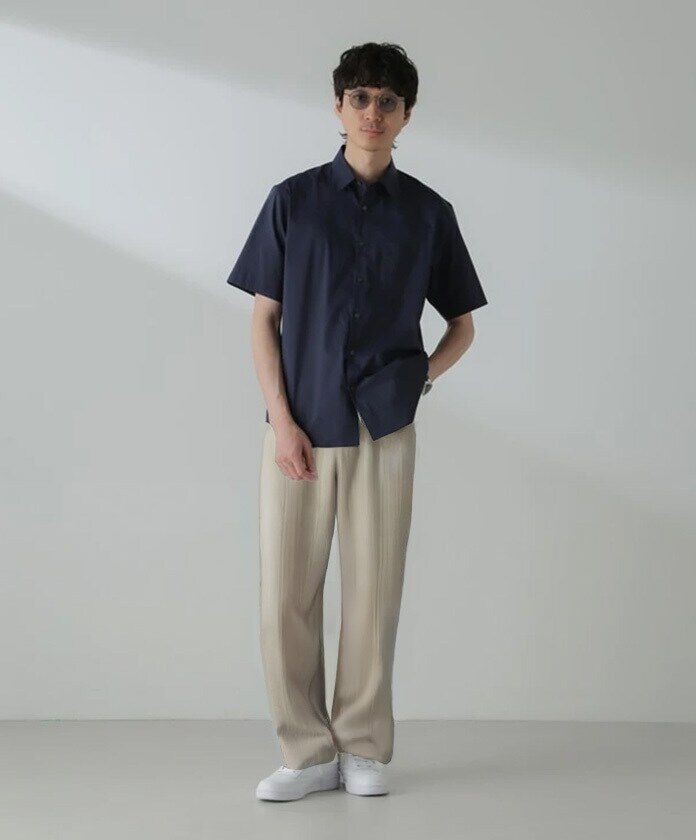 nano･universe「「ICE FLOW LINEN」レギュラーカラーシャツ 半袖」|シャツ・ブラウス|