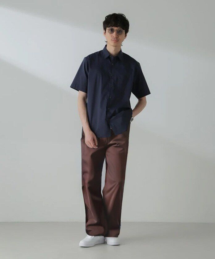 nano･universe「「ICE FLOW LINEN」レギュラーカラーシャツ 半袖」|シャツ・ブラウス|