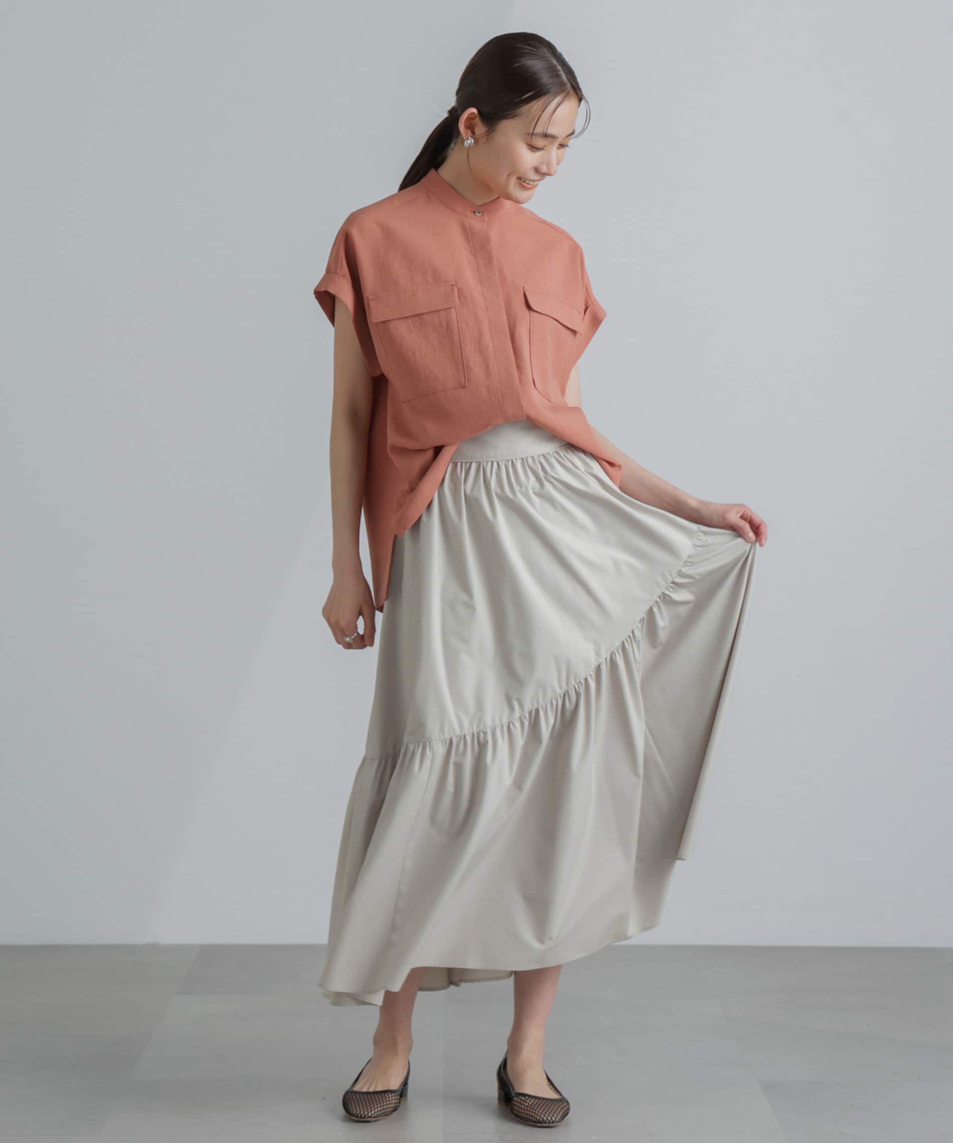 nano･universe「<撥水機能><ウォッシャブル>MINOTECH(R) アシメティアードギャザースカート」|スカート|