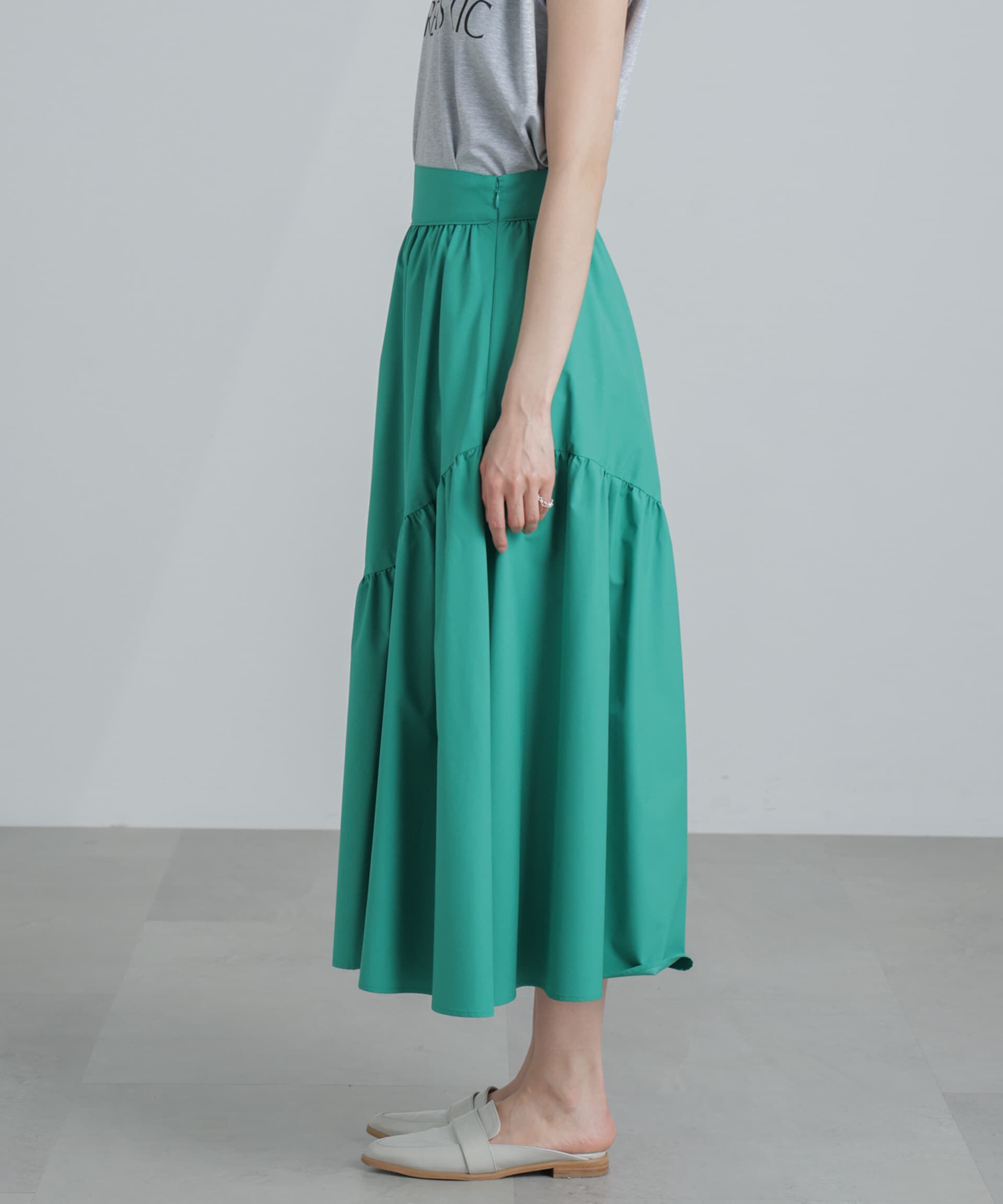 nano･universe「<撥水機能><ウォッシャブル>MINOTECH(R) アシメティアードギャザースカート」|スカート|