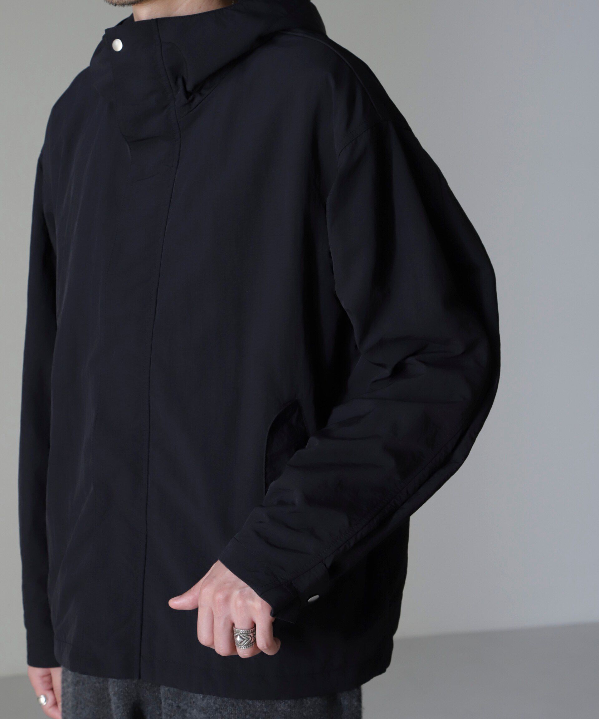 nano･universe「水溶性ボンディング撥水ショートモッズコート(セットアップ可)」|ブルゾン・スタジャン|