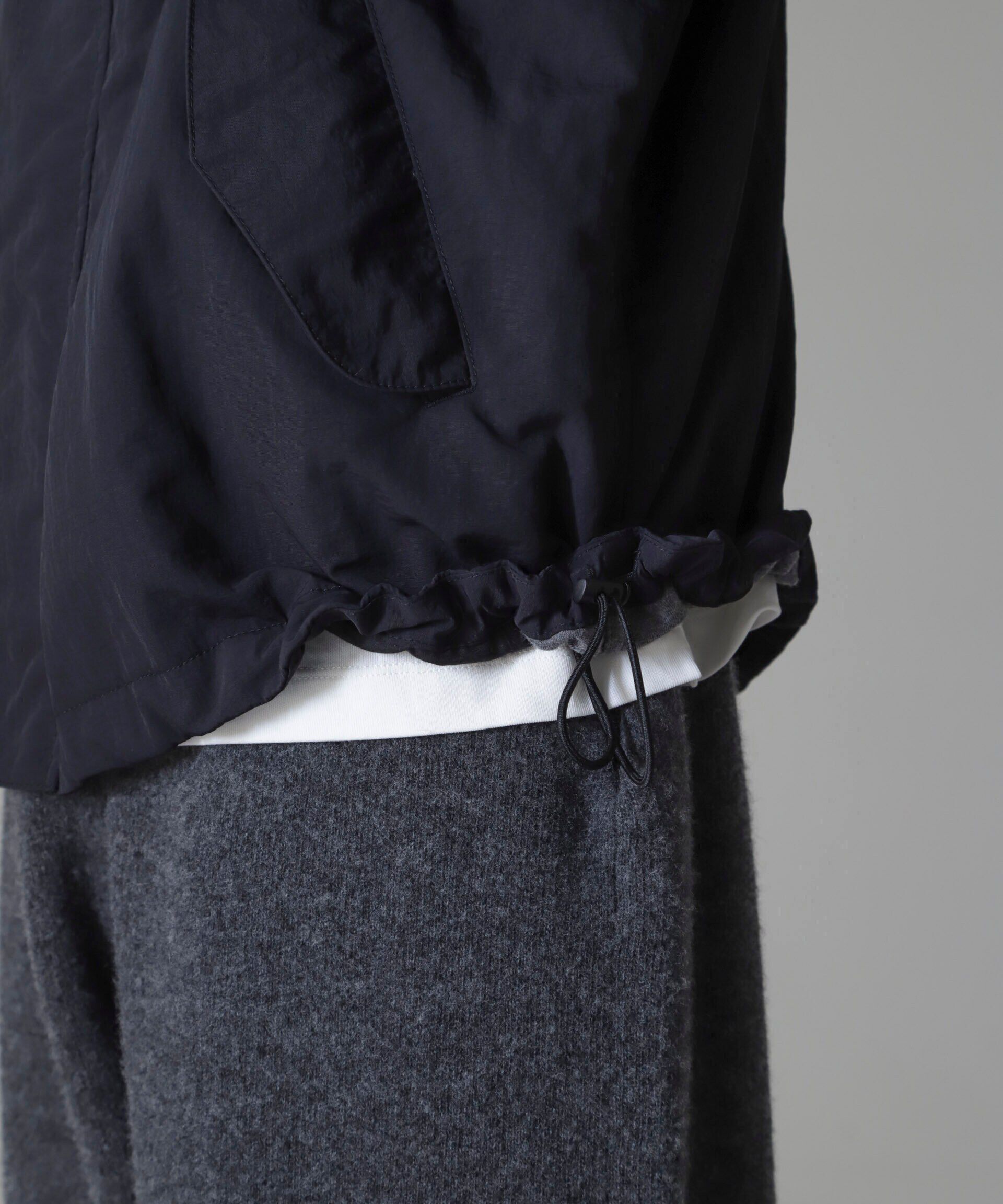 nano･universe「水溶性ボンディング撥水ショートモッズコート(セットアップ可)」|ブルゾン・スタジャン|