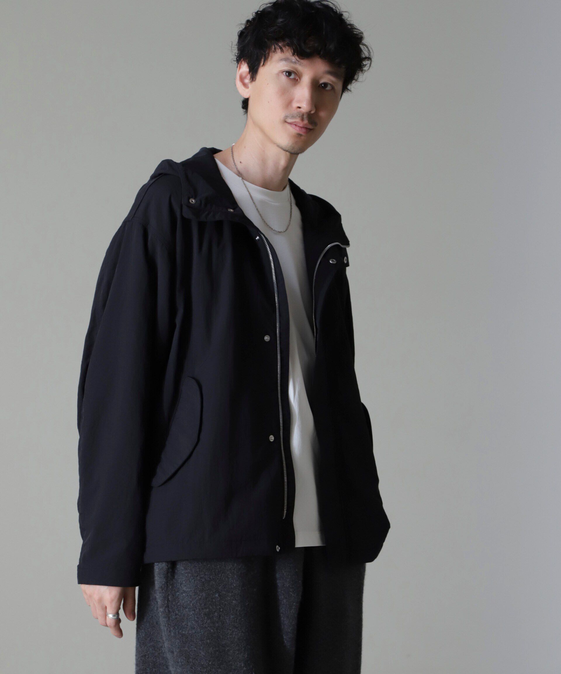 nano･universe「水溶性ボンディング撥水ショートモッズコート(セットアップ可)」|ブルゾン・スタジャン|