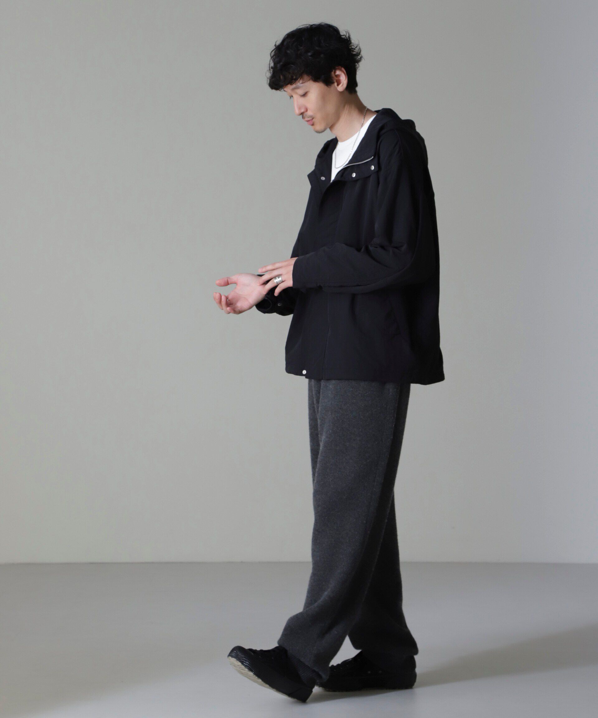 nano･universe「水溶性ボンディング撥水ショートモッズコート(セットアップ可)」|ブルゾン・スタジャン|