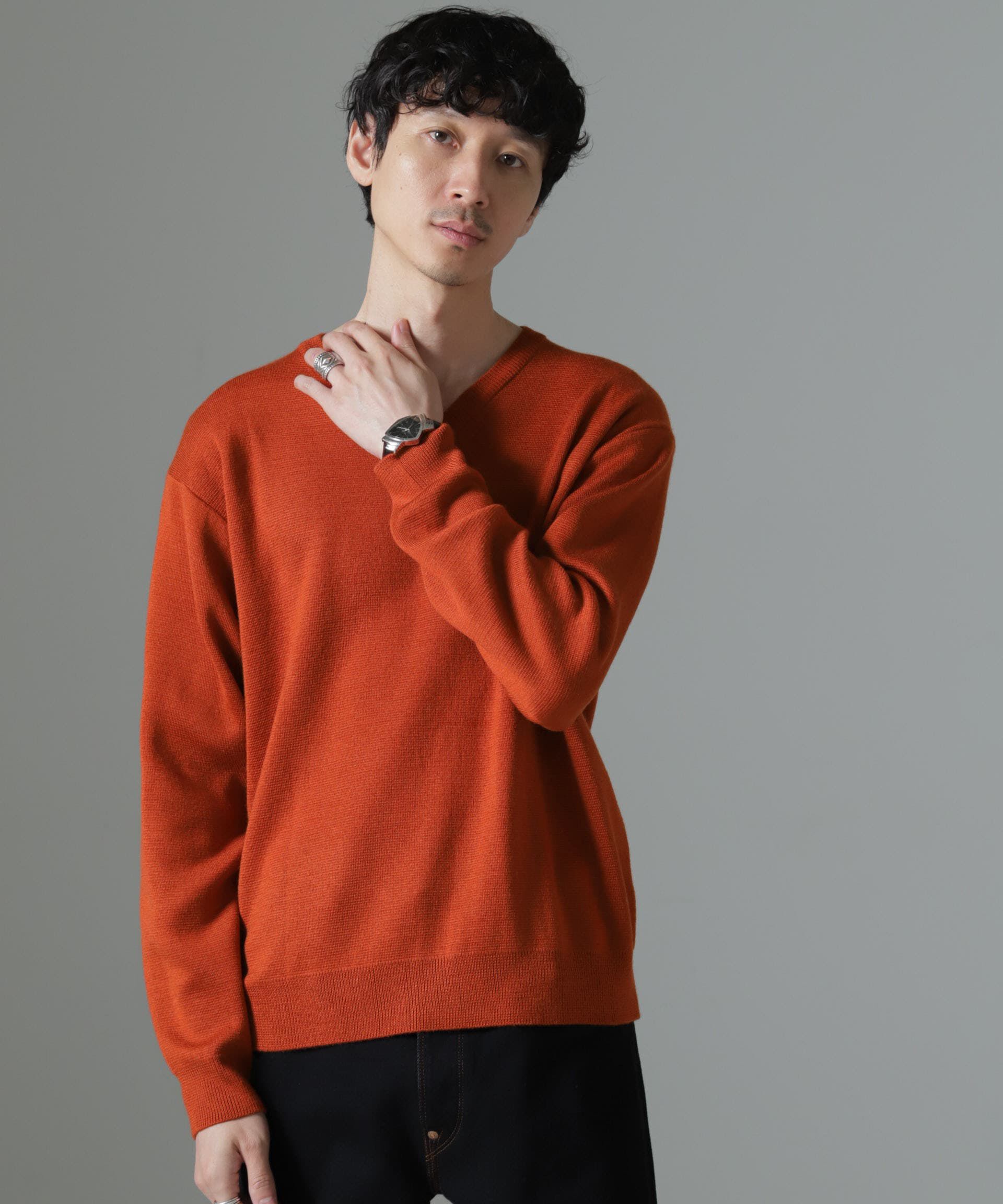 nano･universe「タスマニアミックス ミラノリブリラックスＶネックニット」|ニット・セーター|