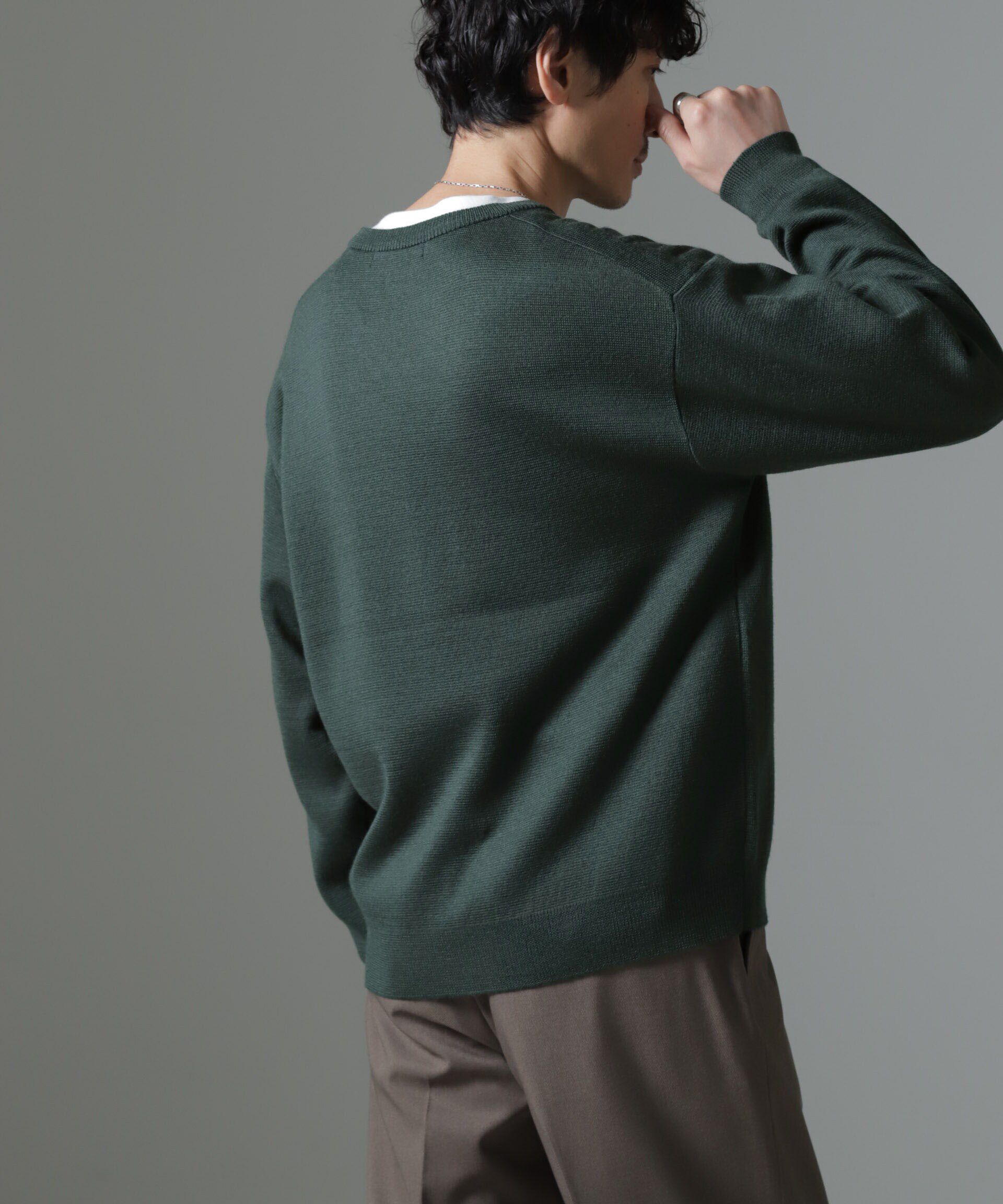 nano･universe「タスマニアミックス ミラノリブリラックスＶネックニット」|ニット・セーター|