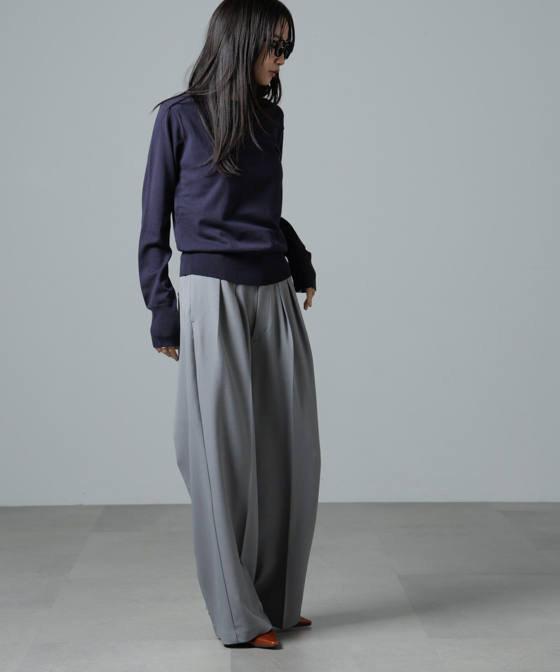 nano･universe「洗濯機洗可バンブーレーヨンニットプルオーバー」|ニット・セーター|