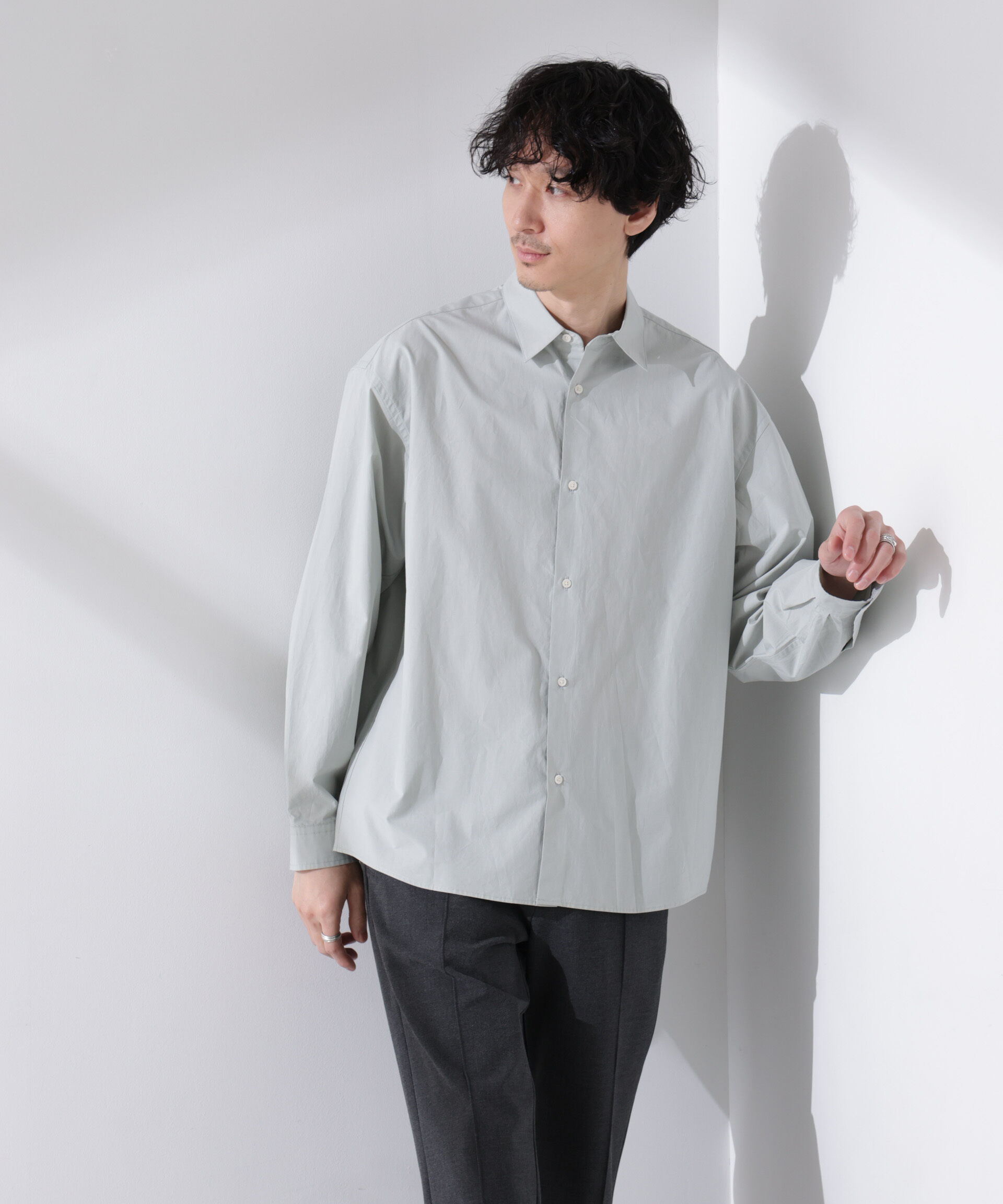 nano･universe「「大人のワイドシャツ」レギュラーカラー 長袖」|シャツ・ブラウス|