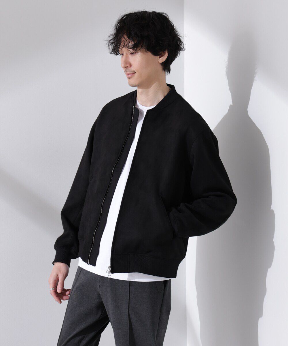 nano･universe「フェイクスエードMA-1」|ブルゾン・スタジャン|