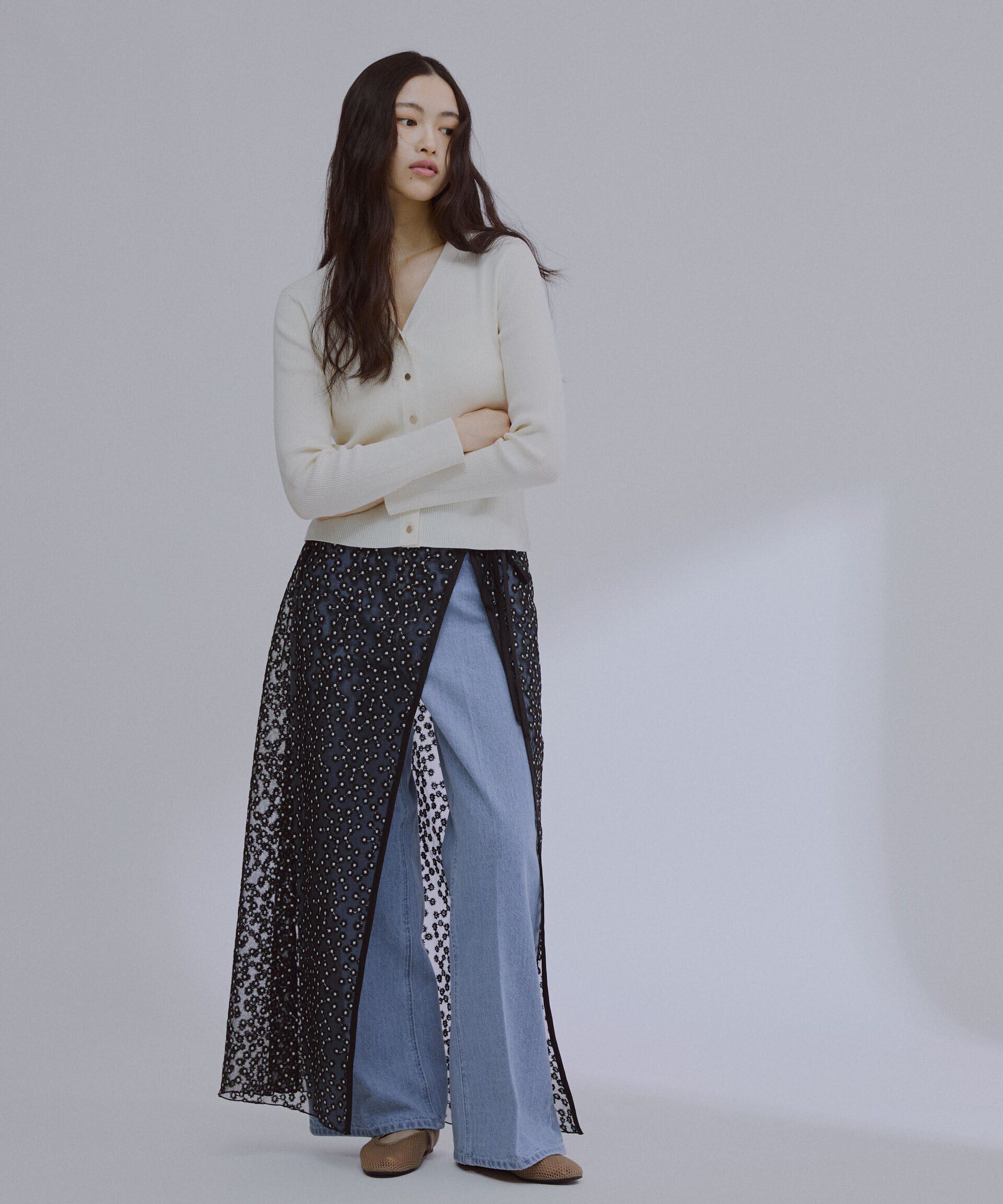 nano･universe「ウォッシャブルハイツイストVネックリブカーディガン」|ニット・セーター|