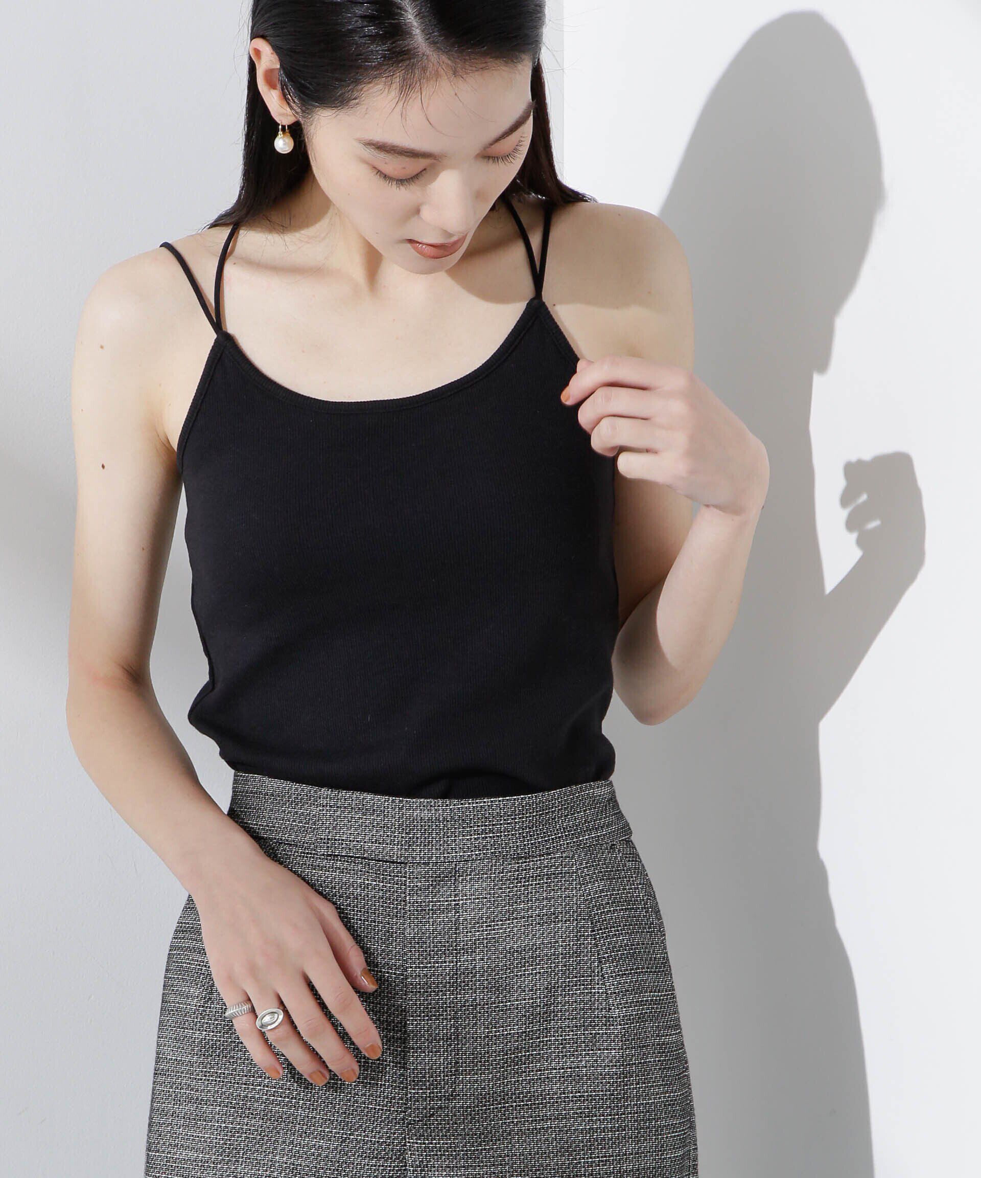 nano･universe「カップ付きバッククロスキャミソール」|Tシャツ・カットソー|