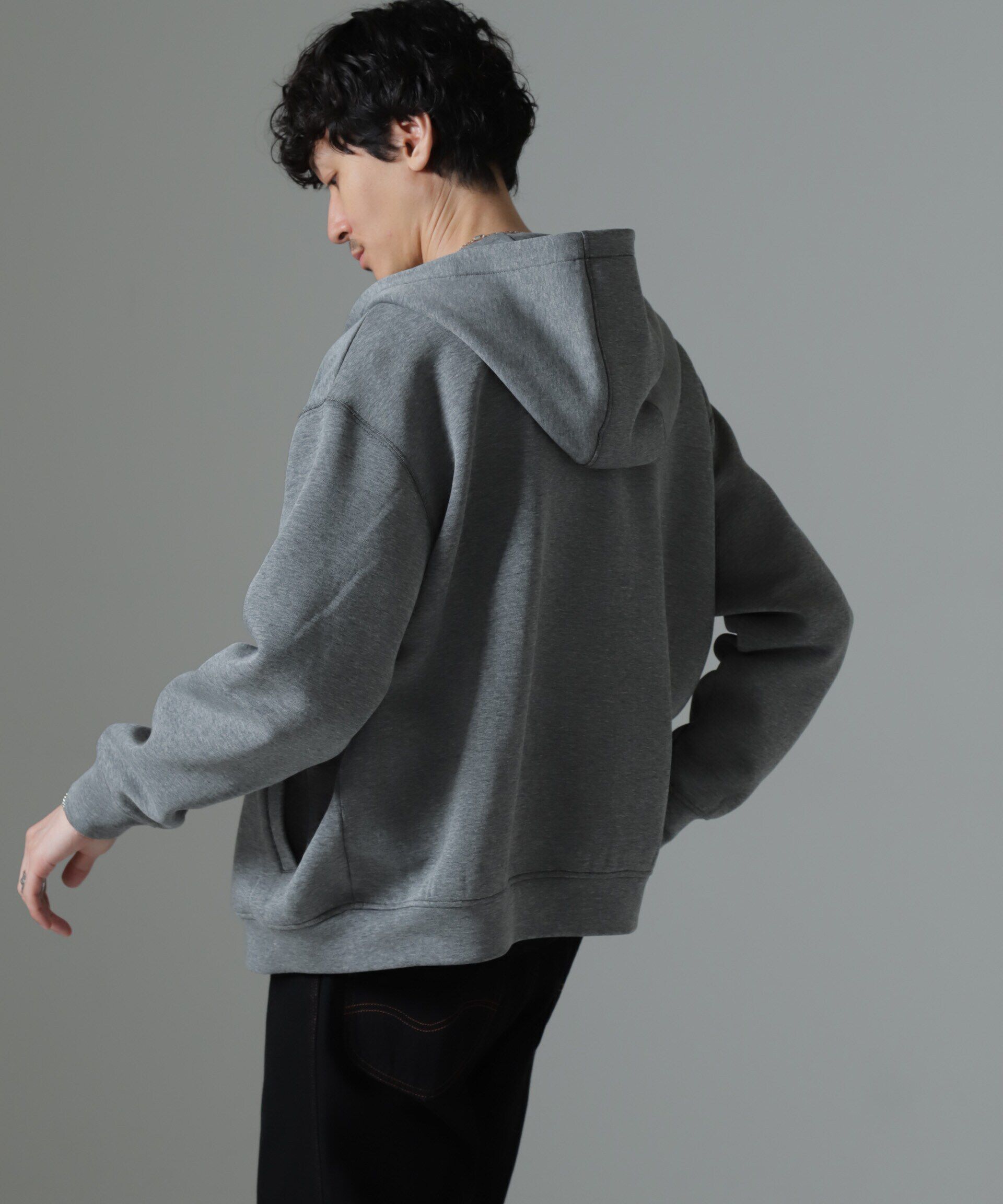 nano･universe「ボンディングボルドフィットフーディーブルゾン」|Tシャツ・カットソー|