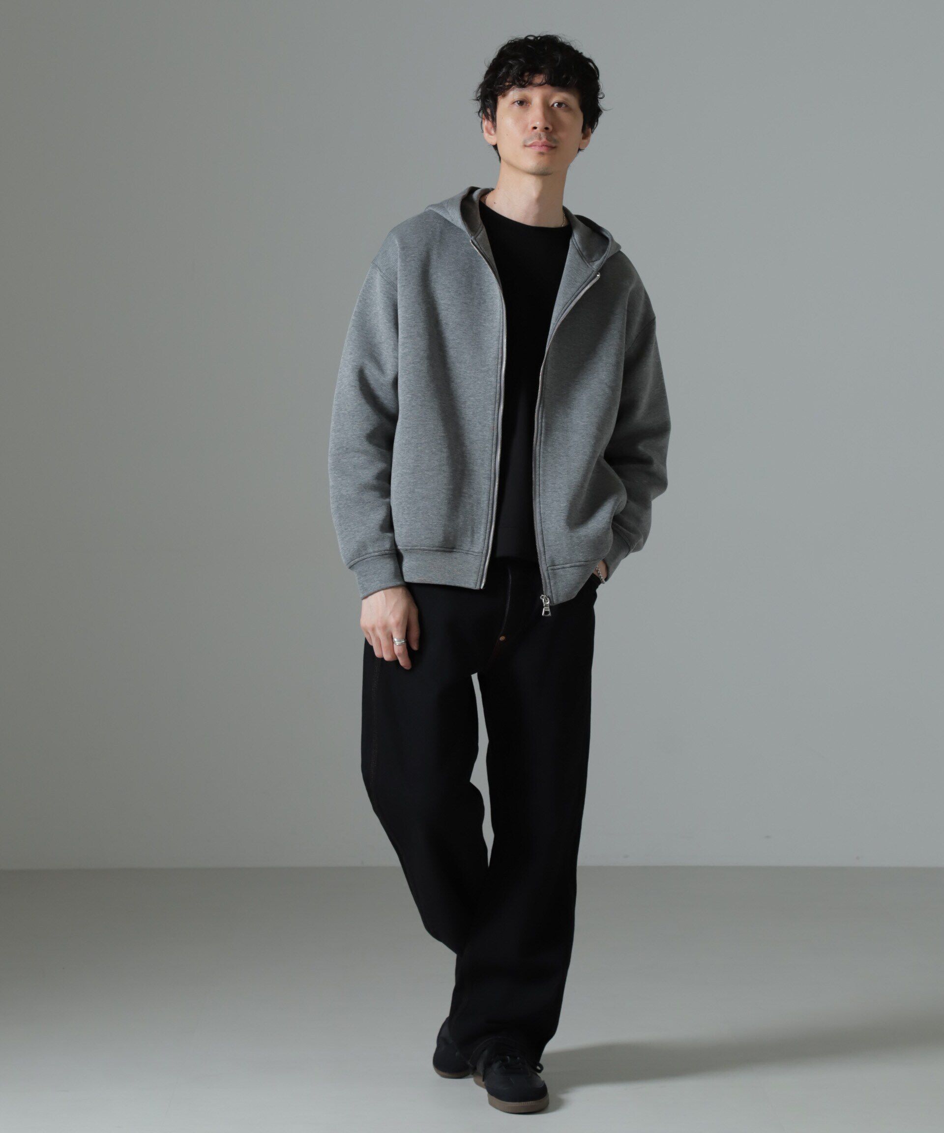 nano･universe「ボンディングボルドフィットフーディーブルゾン」|Tシャツ・カットソー|