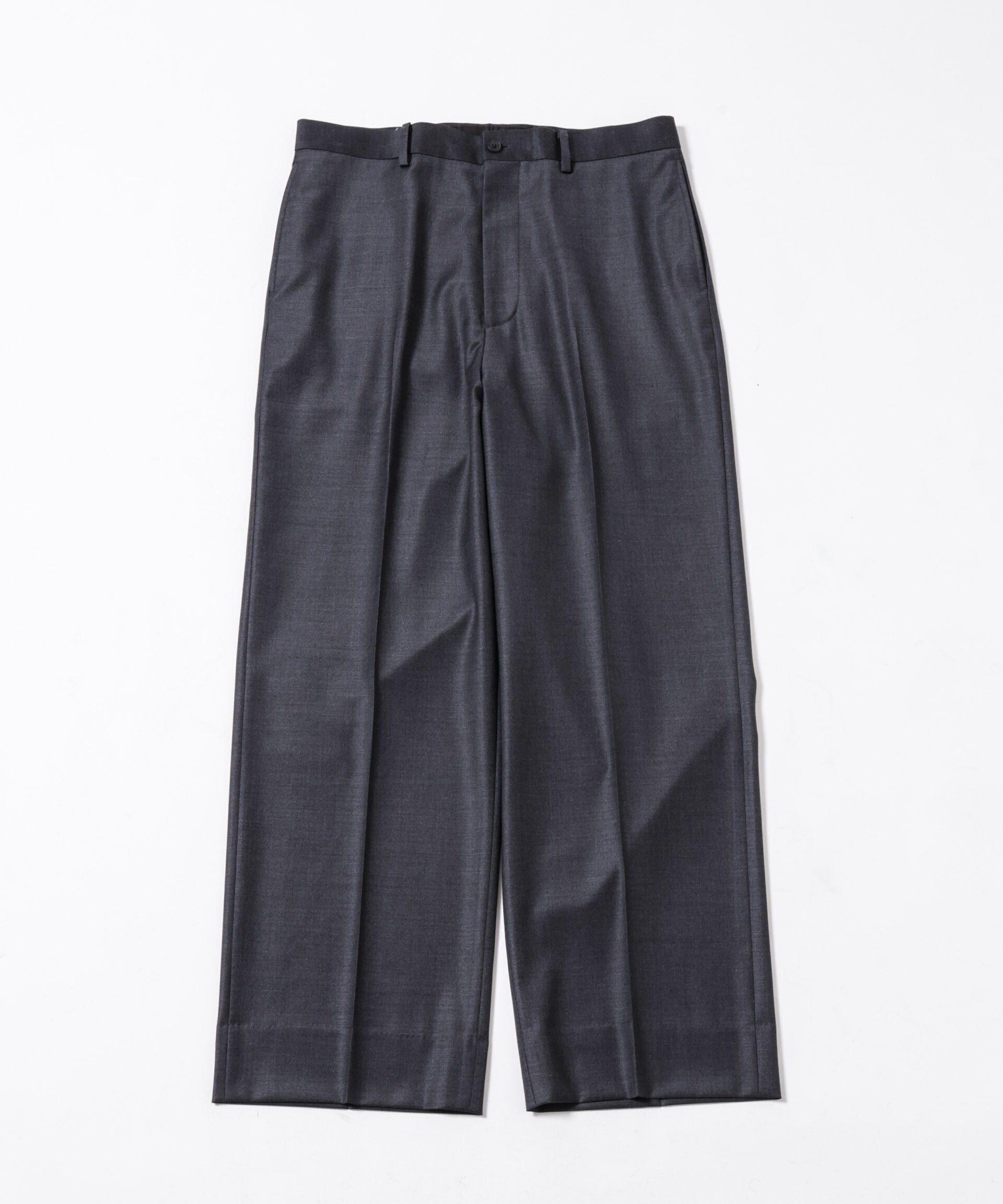 nano･universe「｢ASSEMBLANC｣シルクブレンドクリースワイドトラウザー」|チノ|